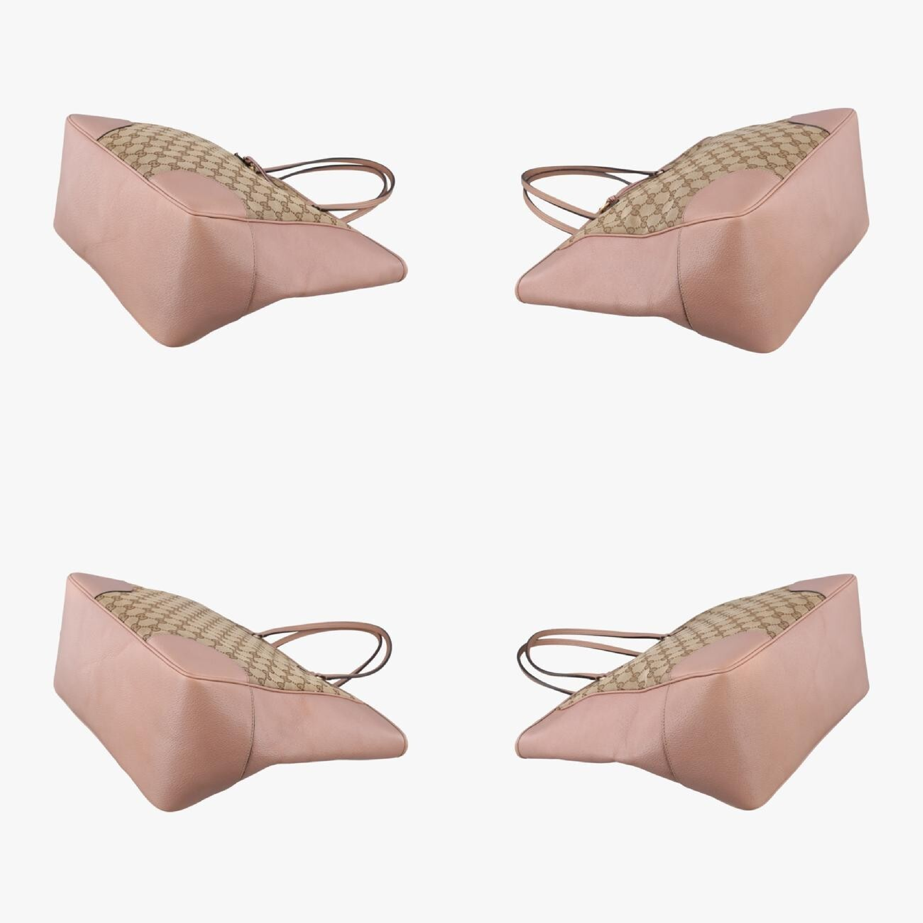 Bree handbag, beige x pink canvas x leather, 323671 E015188356. — view 4