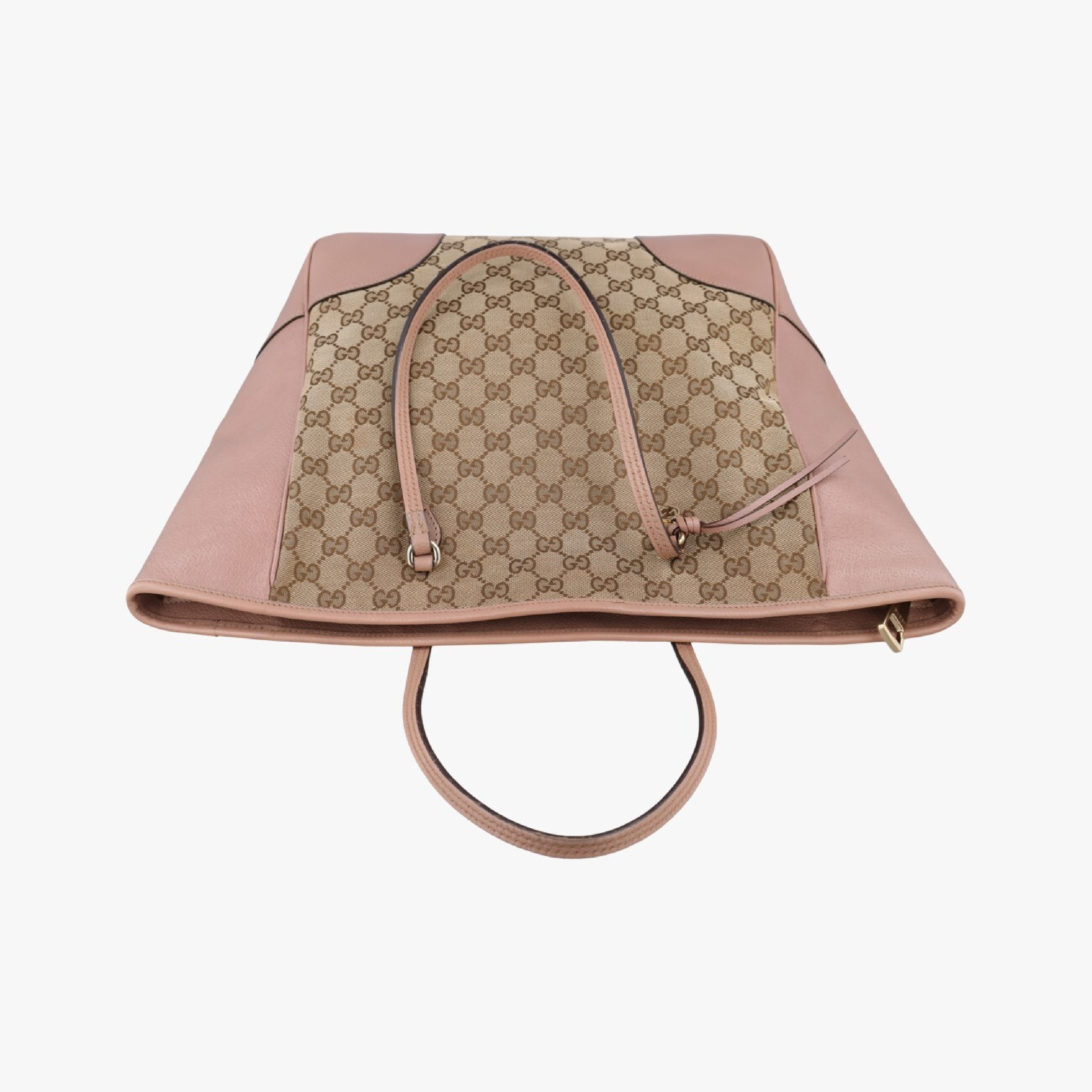 Bree handbag, beige x pink canvas x leather, 323671 E015188356. — view 5
