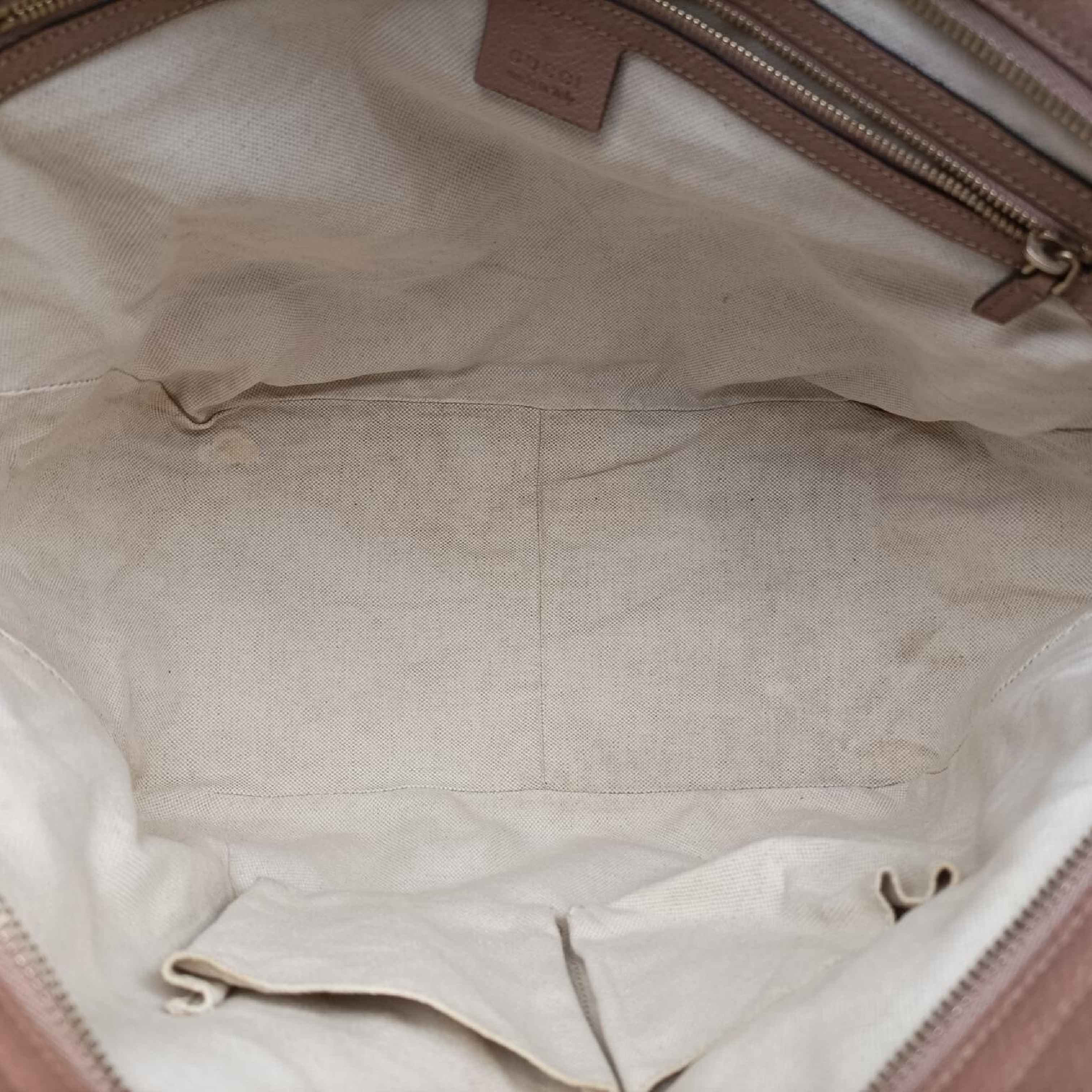 Bree handbag, beige x pink canvas x leather, 323671 E015188356. — view 6