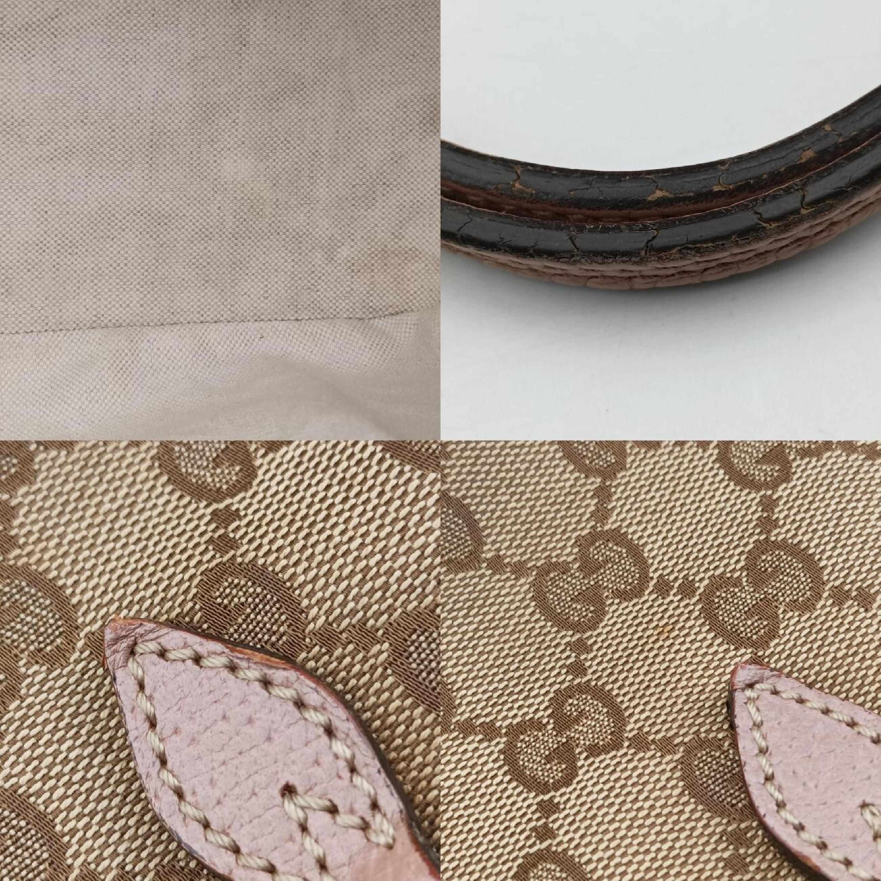 Bree handbag, beige x pink canvas x leather, 323671 E015188356. — view 9