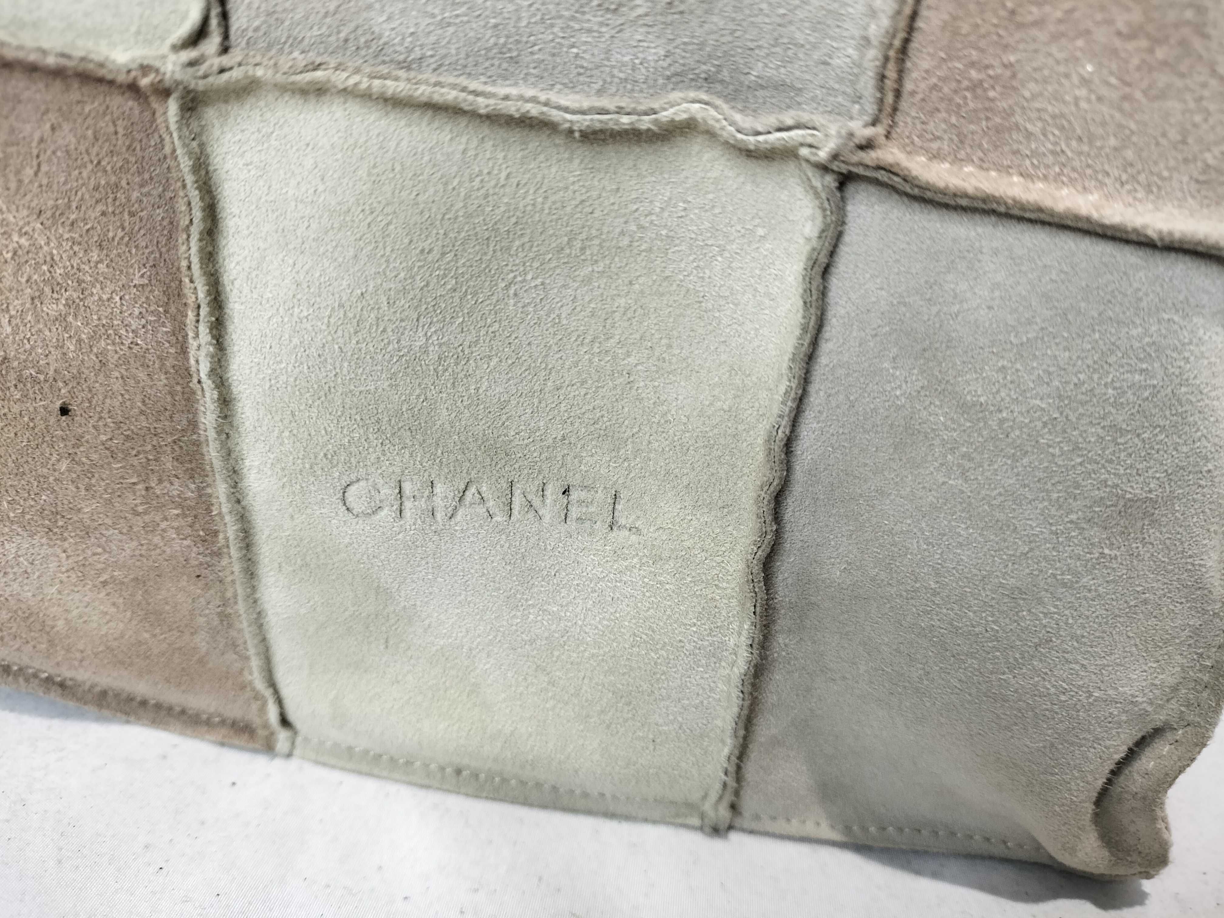 Chocolate Bar Suede Patchwork Tote Bag — view 3