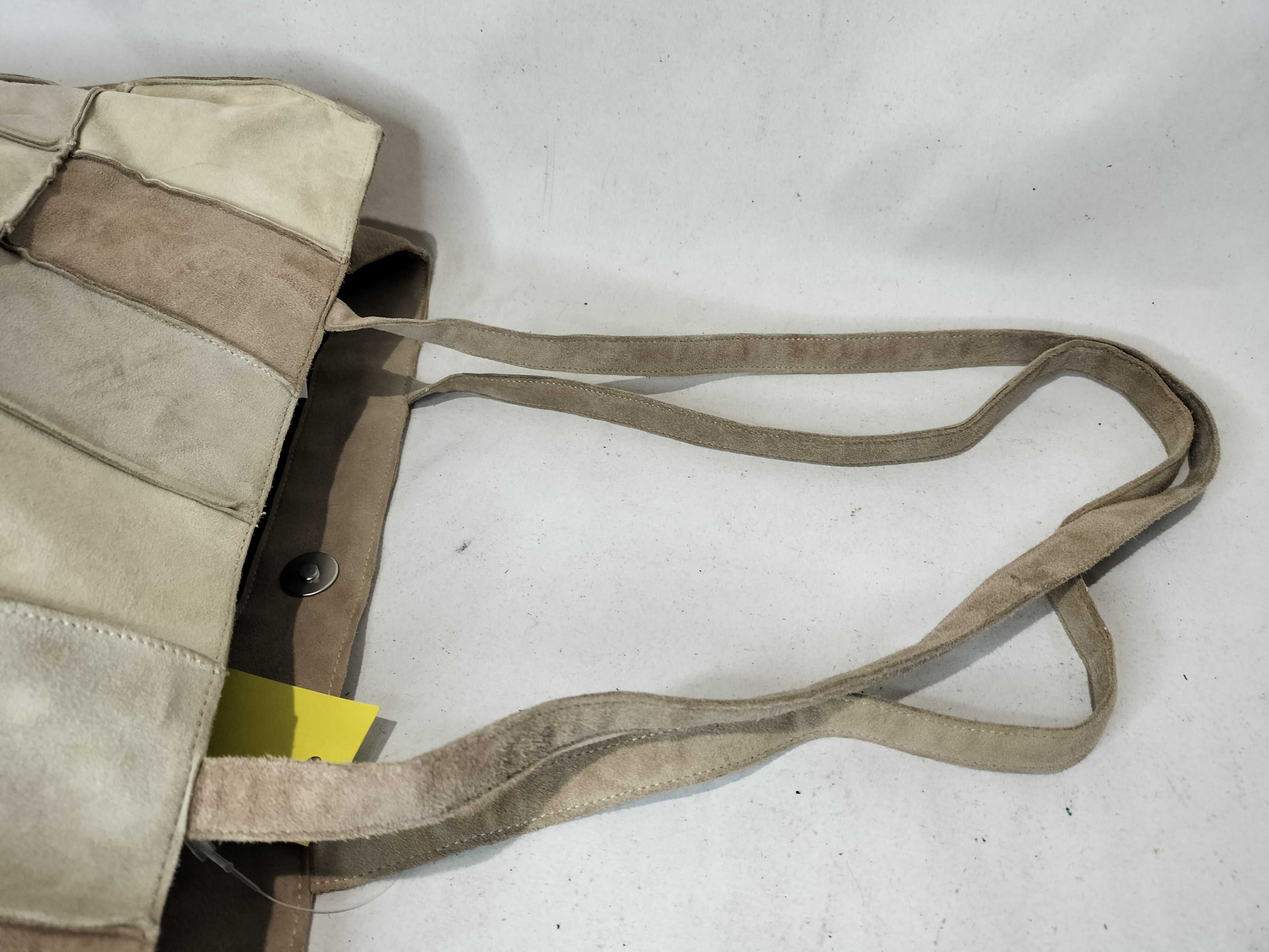Chocolate Bar Suede Patchwork Tote Bag — view 4