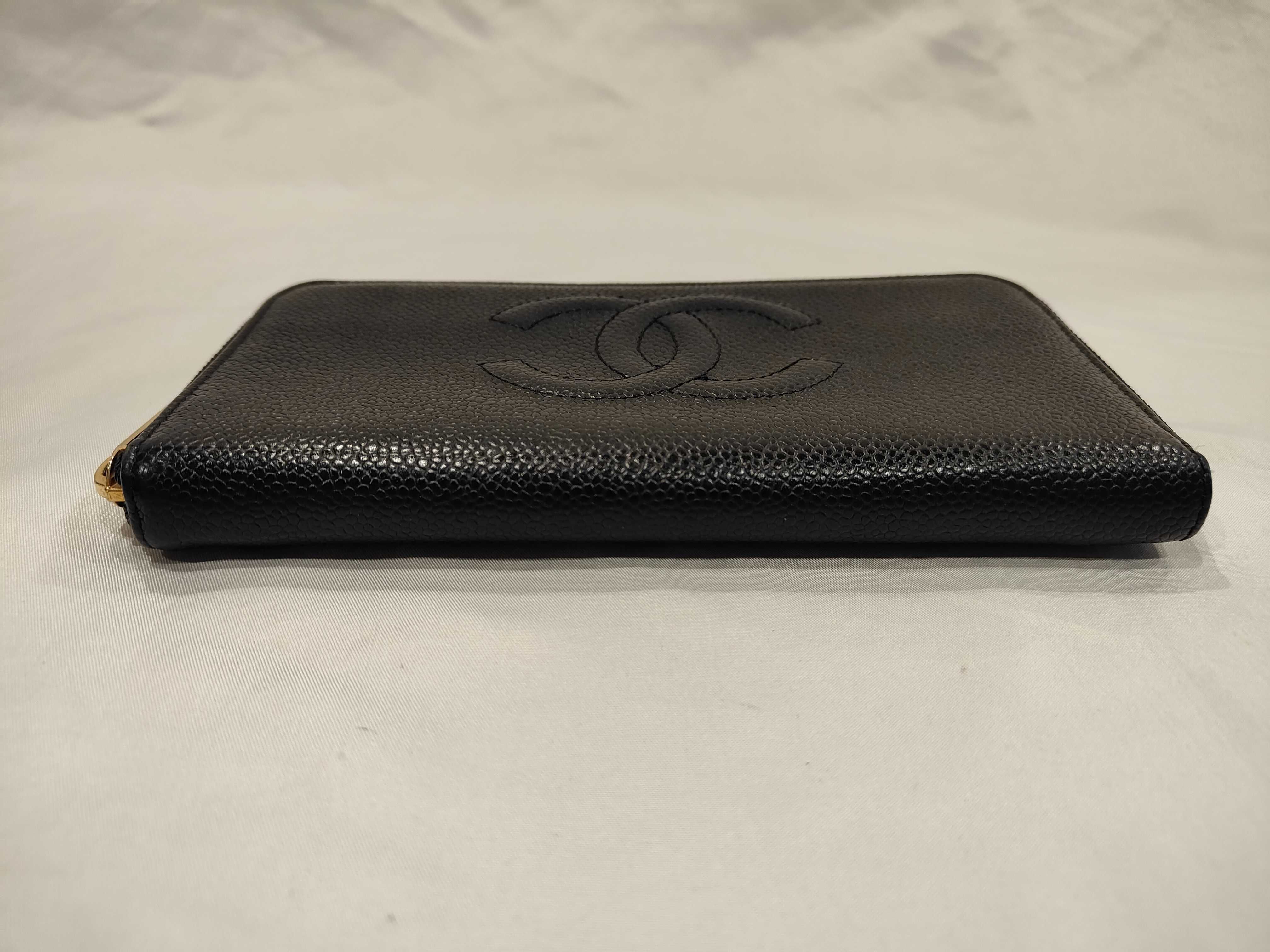 Caviar Skin Large Coco Long Wallet Billfold Wallet — view 3