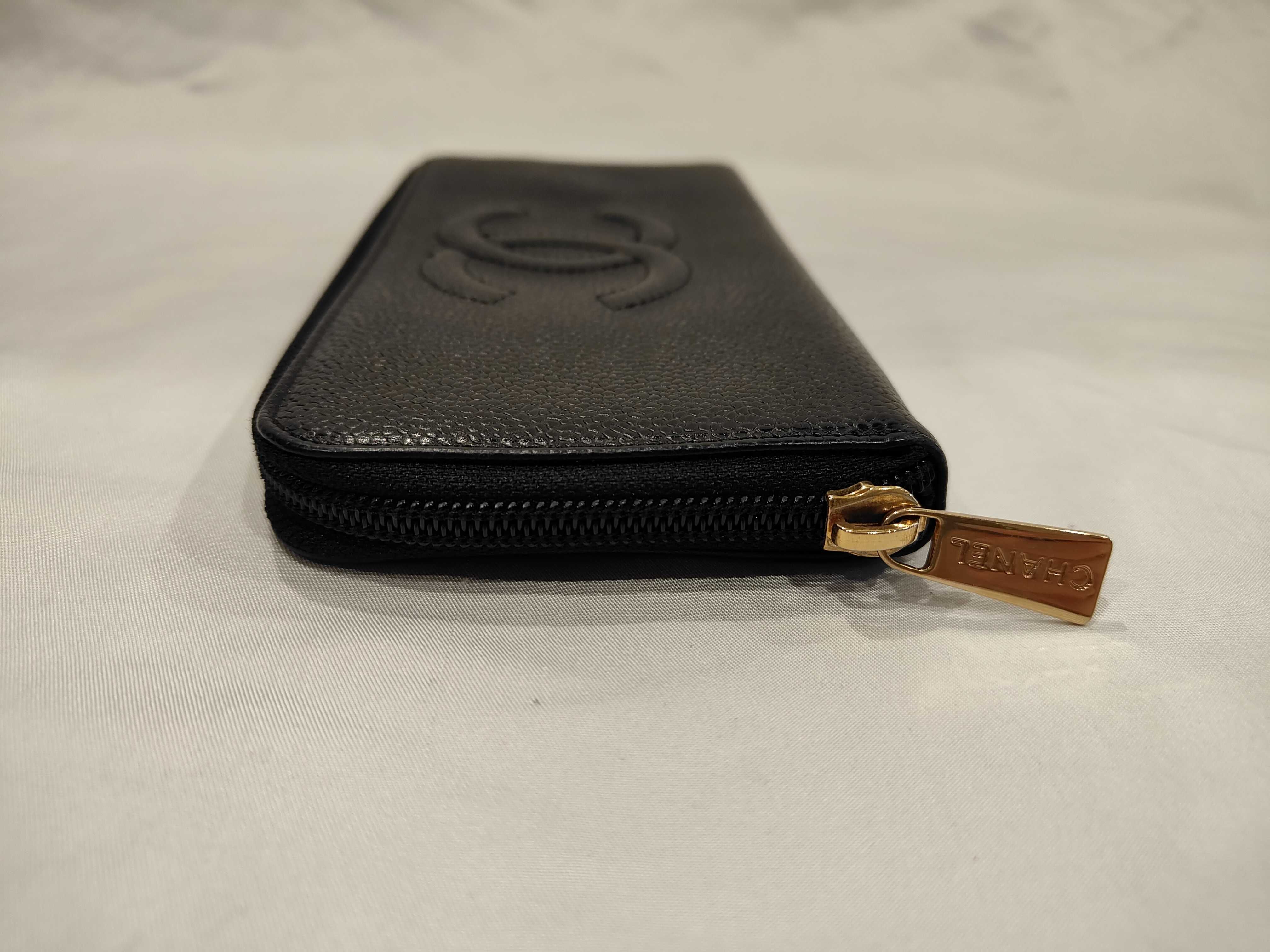 Caviar Skin Large Coco Long Wallet Billfold Wallet — view 5