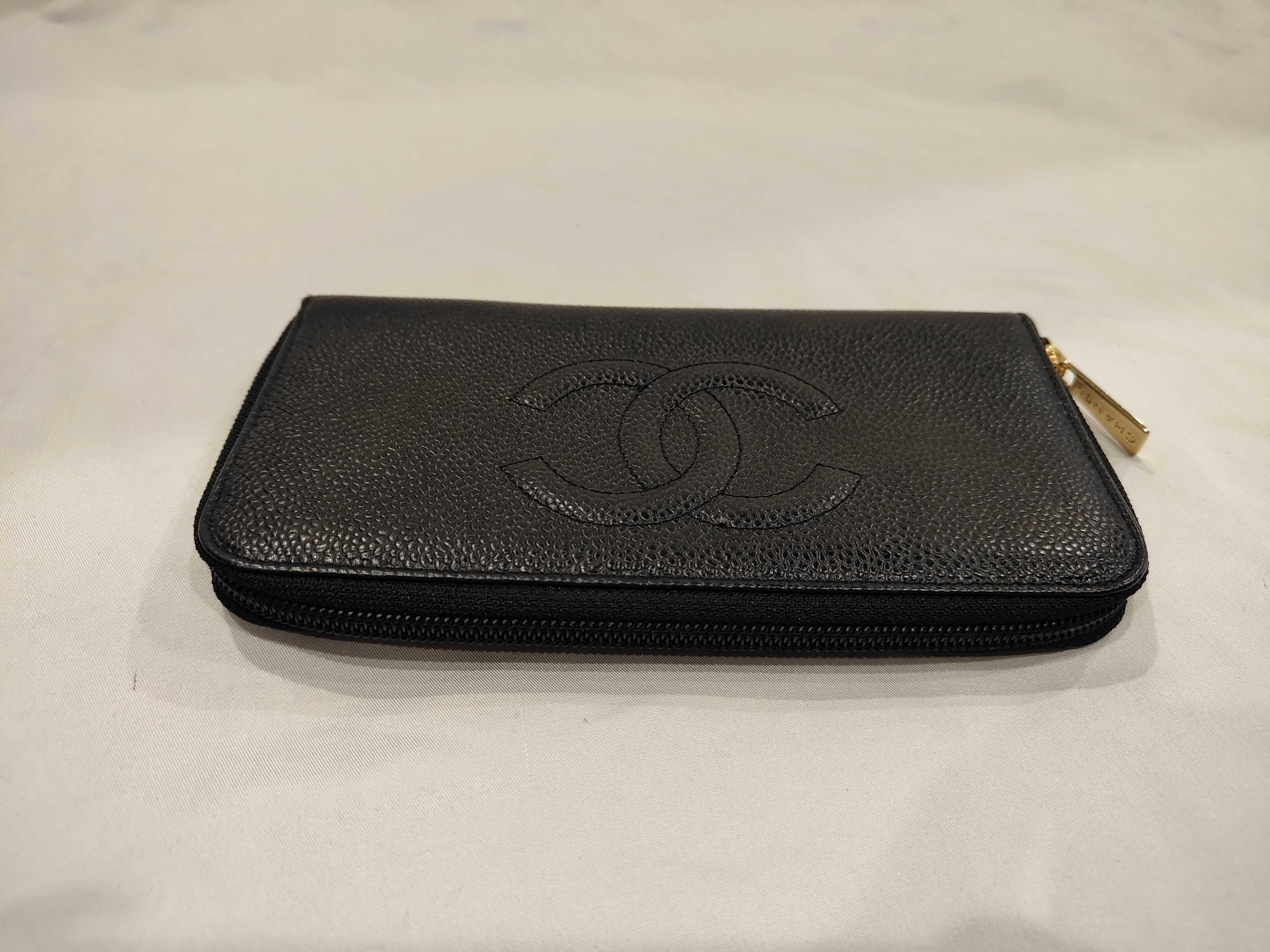 Caviar Skin Large Coco Long Wallet Billfold Wallet — view 6