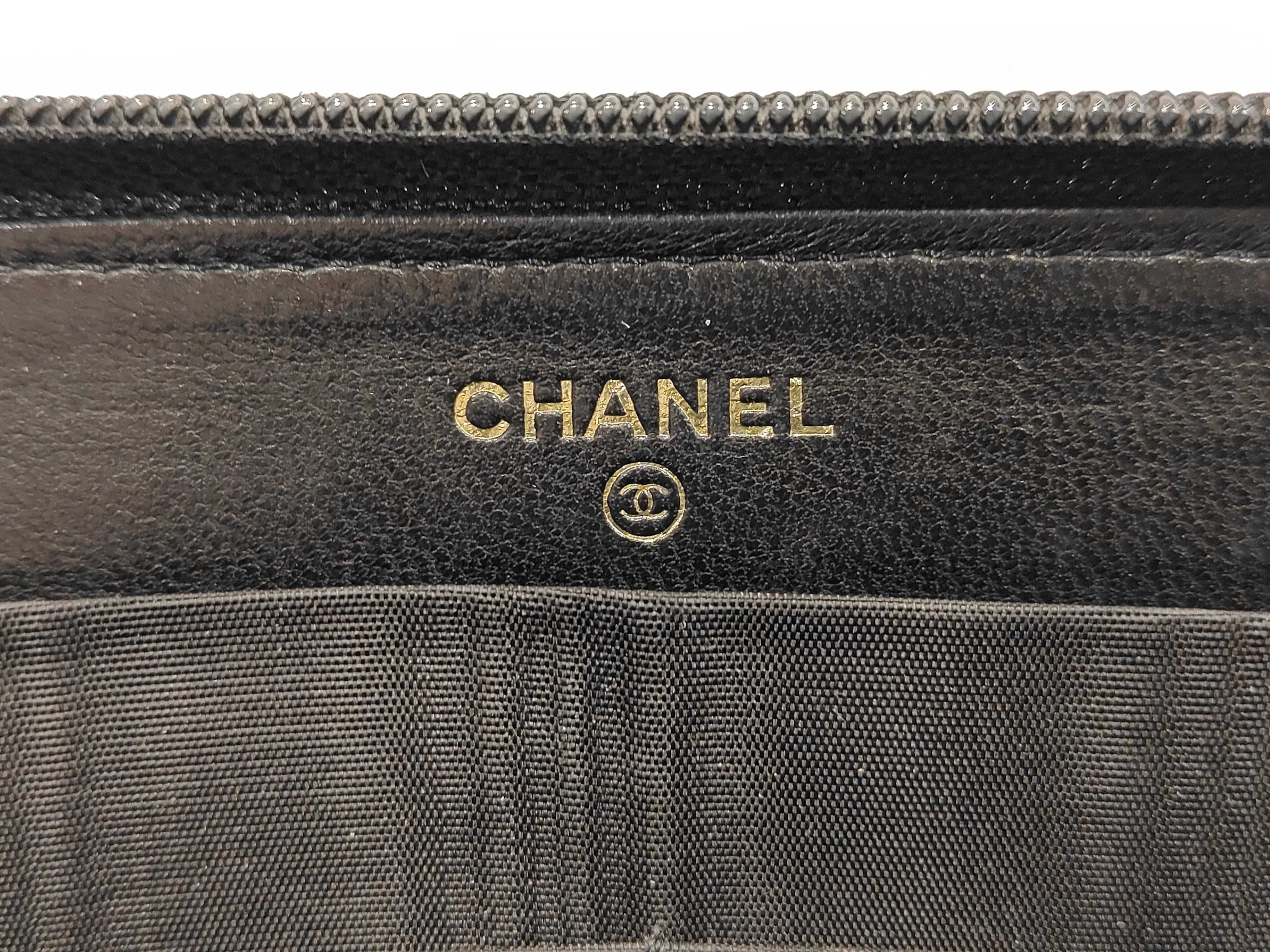 Caviar Skin Large Coco Long Wallet Billfold Wallet — view 8