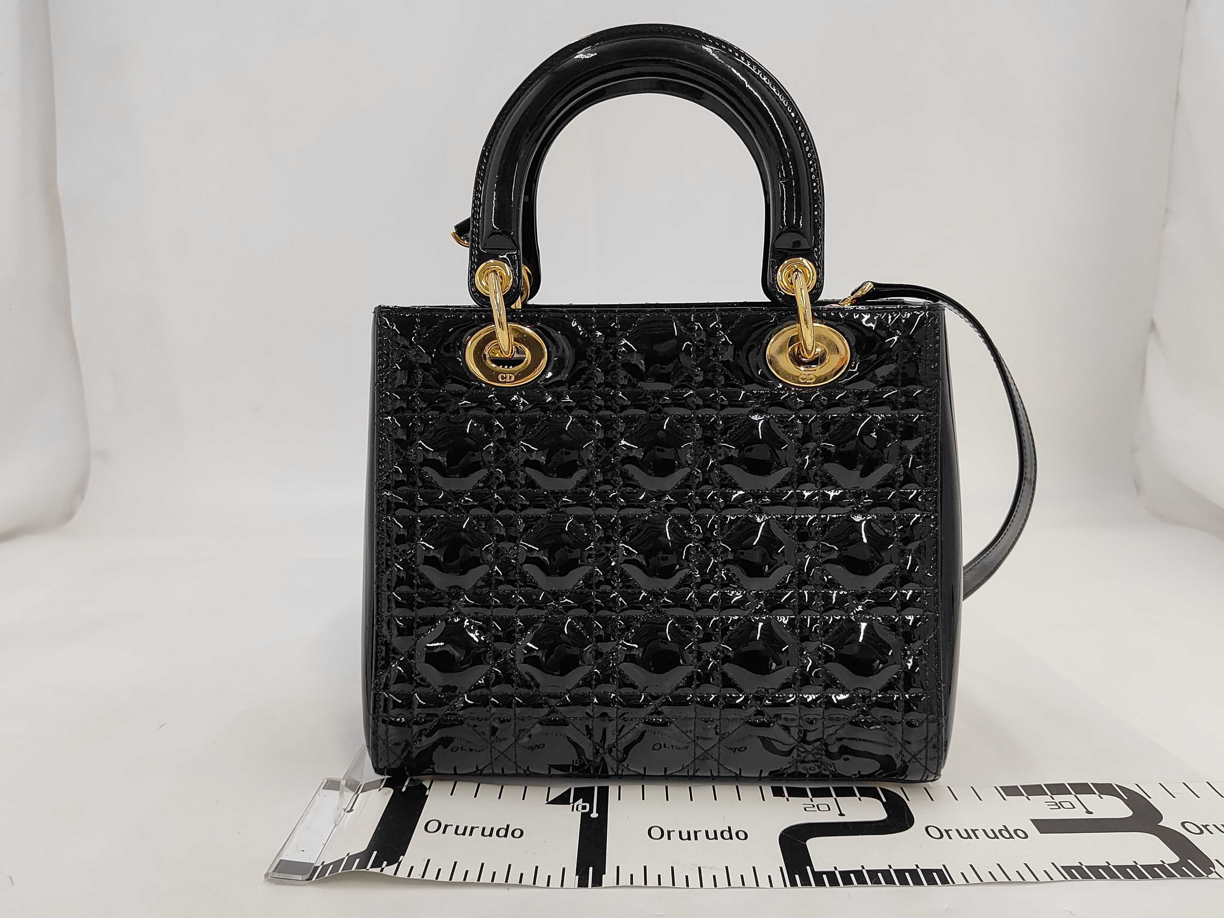Lady Dior Canage Enamel 2-Way Shoulder/Handbag — view 2