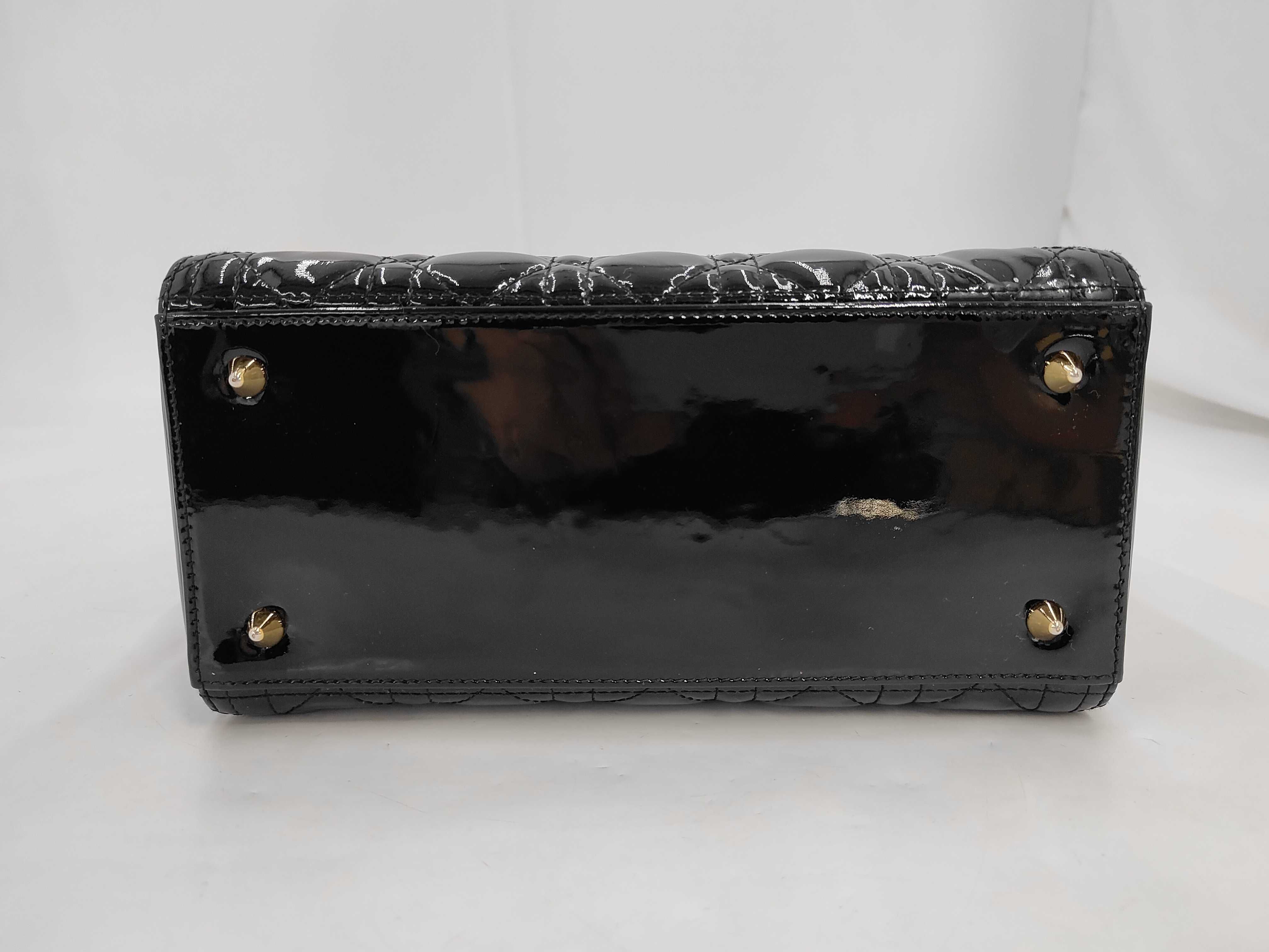 Lady Dior Canage Enamel 2-Way Shoulder/Handbag — view 3