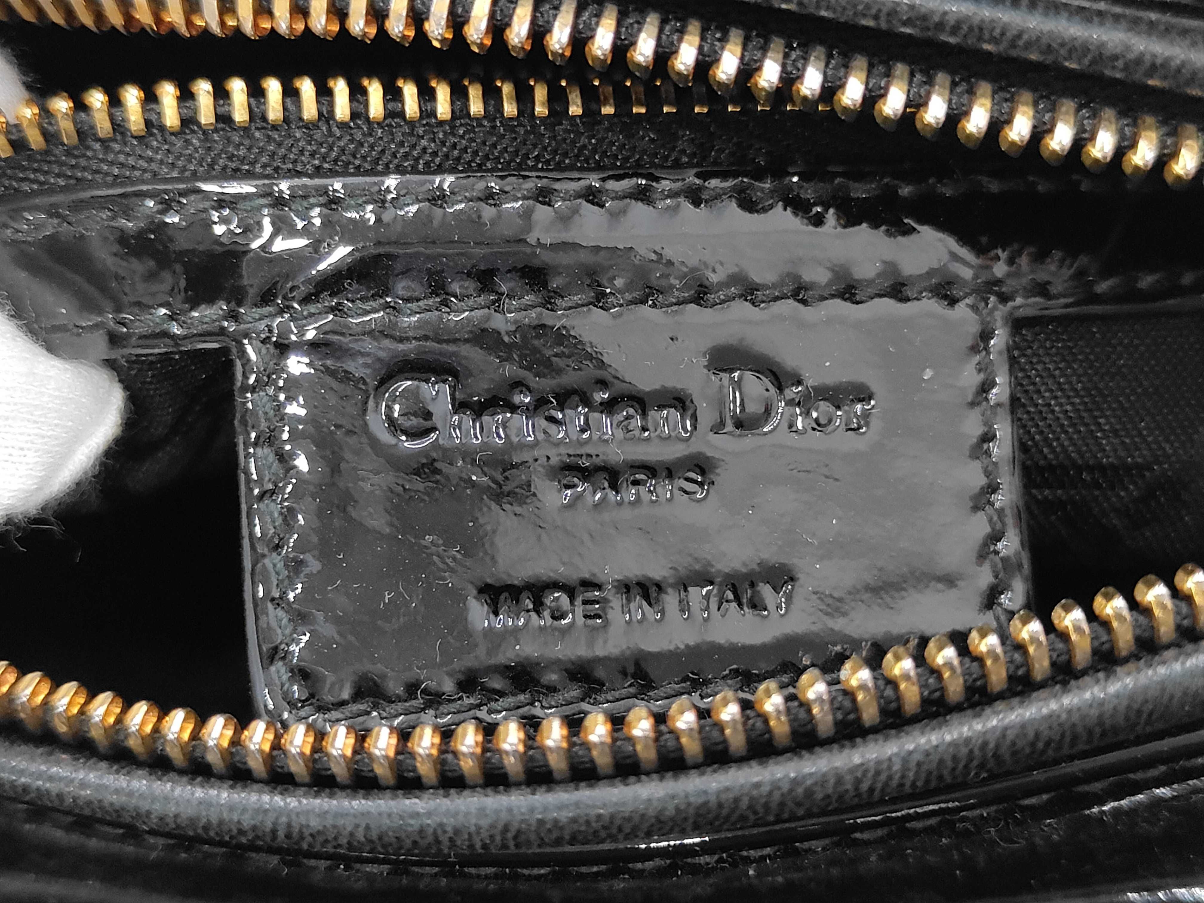 Lady Dior Canage Enamel 2-Way Shoulder/Handbag — view 9
