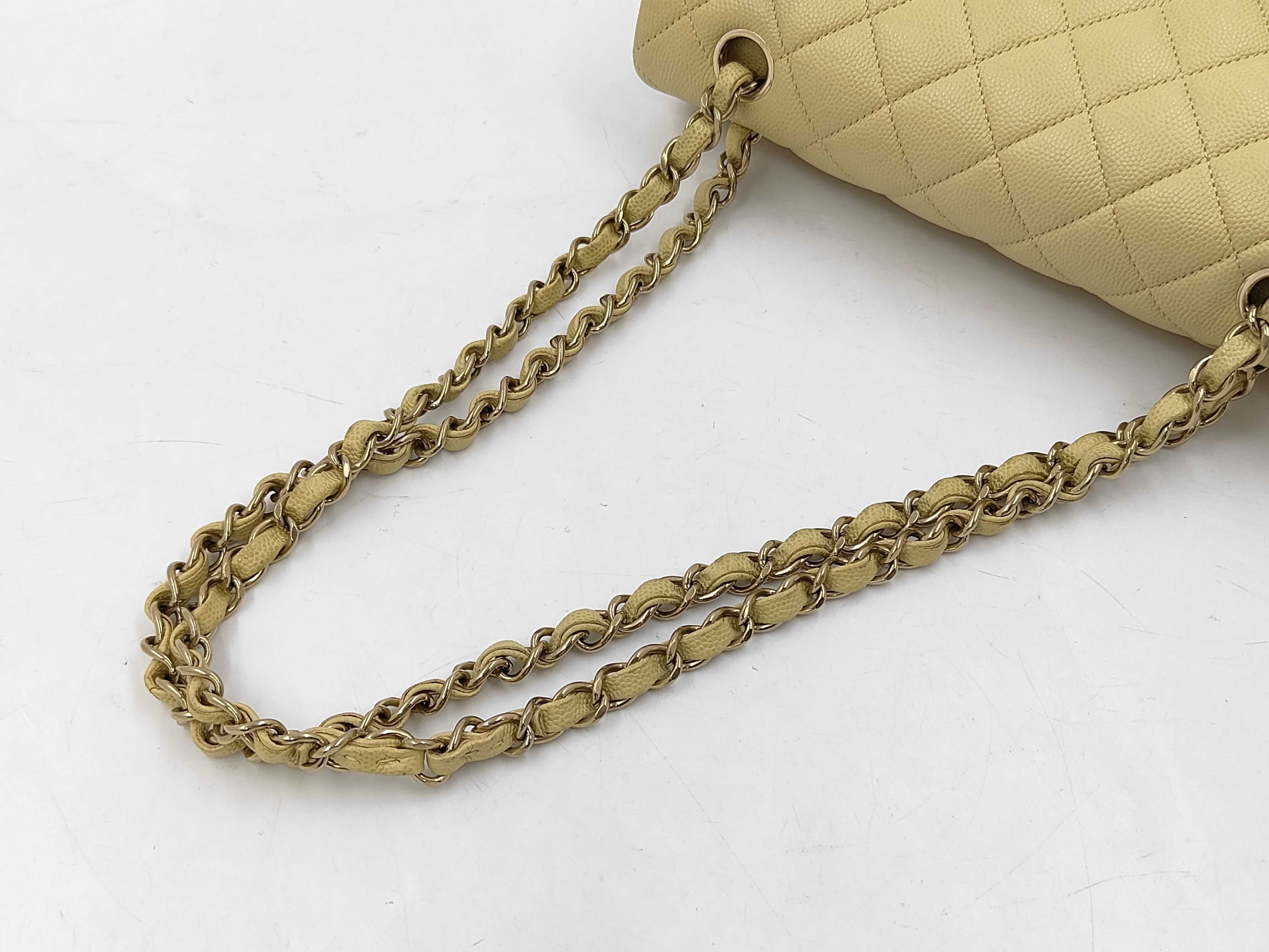 2245 Chain Shoulder Bag, Yellow with Gold Hardware — view 5