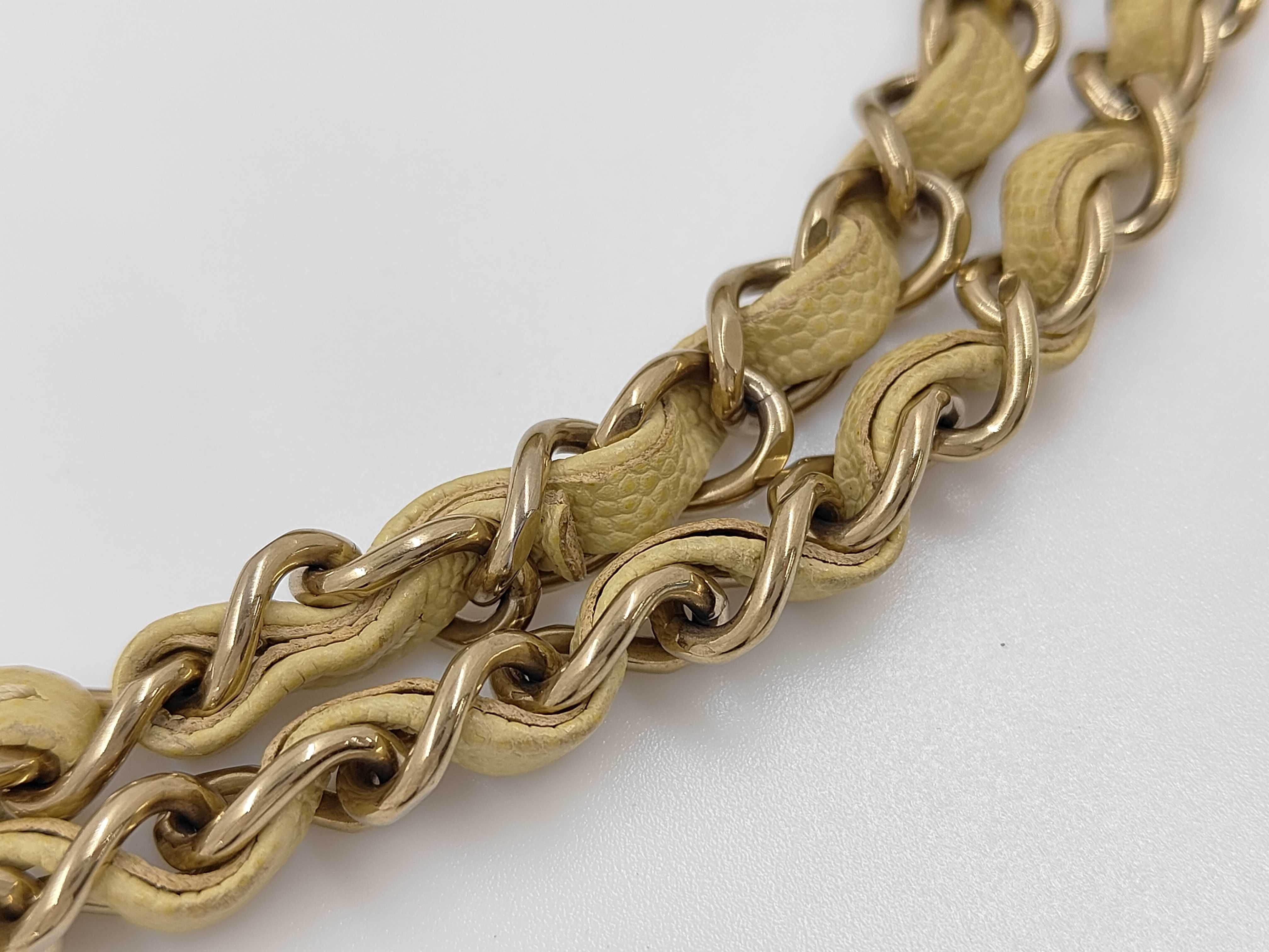 2245 Chain Shoulder Bag, Yellow with Gold Hardware — view 6