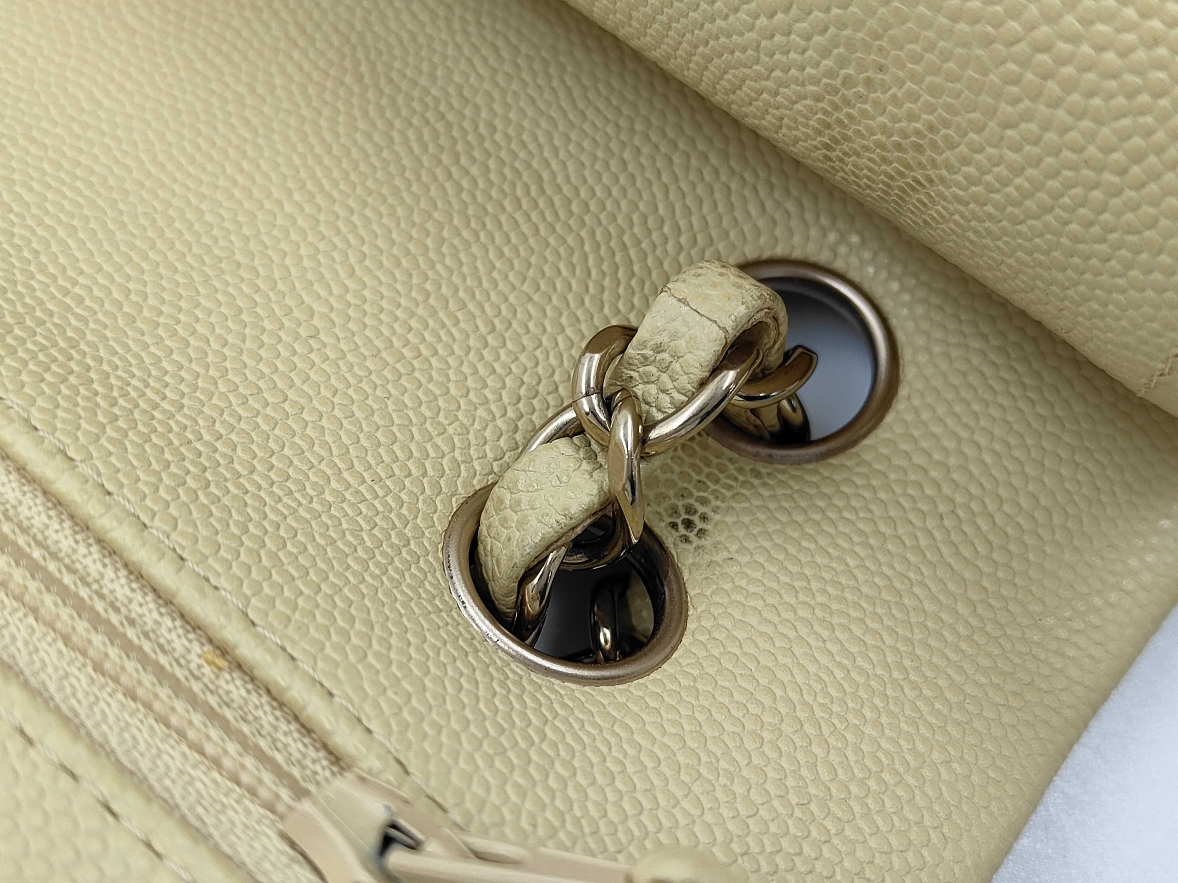 2245 Chain Shoulder Bag, Yellow with Gold Hardware — view 7