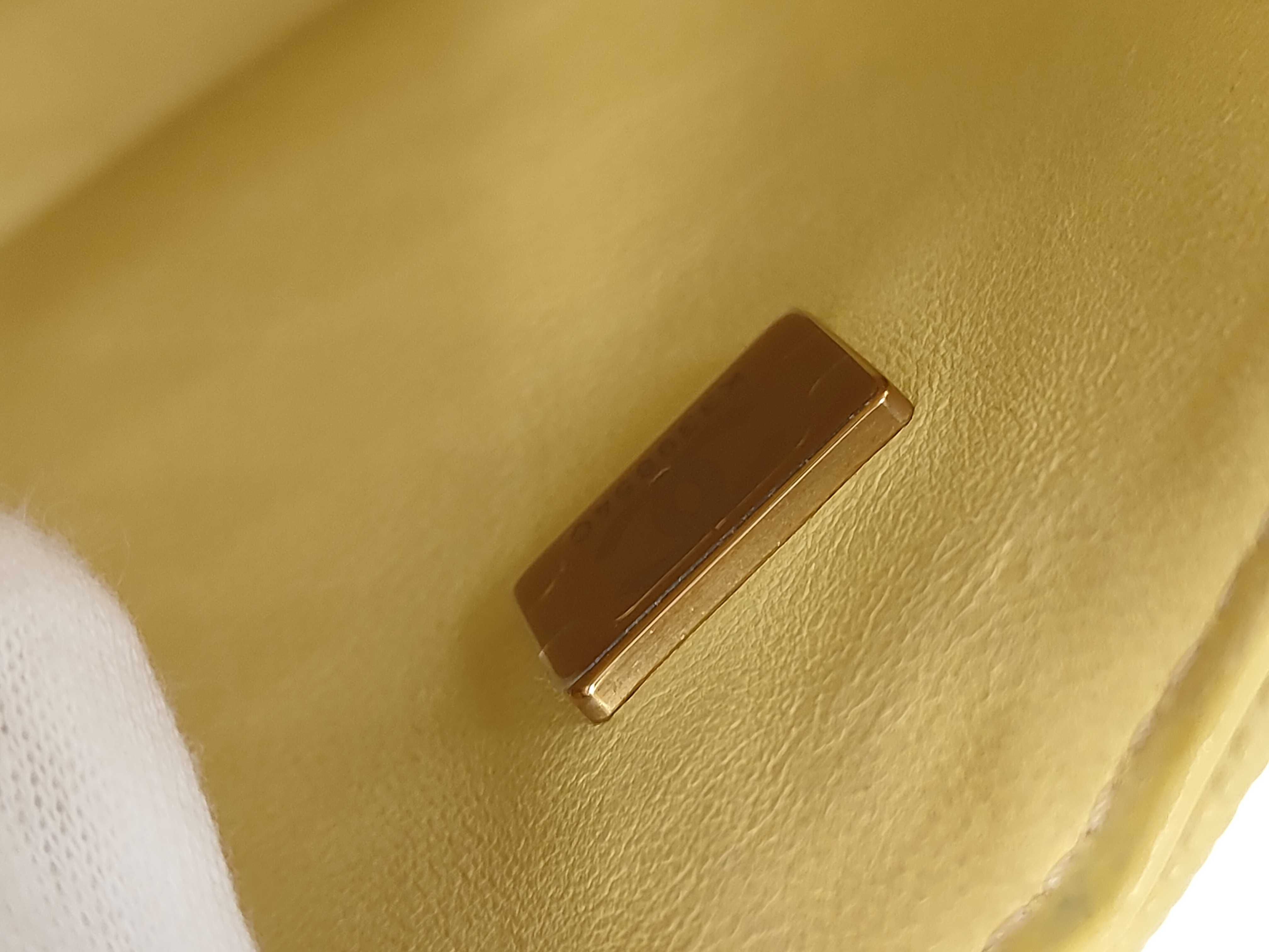 2245 Chain Shoulder Bag, Yellow with Gold Hardware — view 10