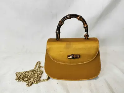 Bamboo Satin Mini Chain Shoulder Bag