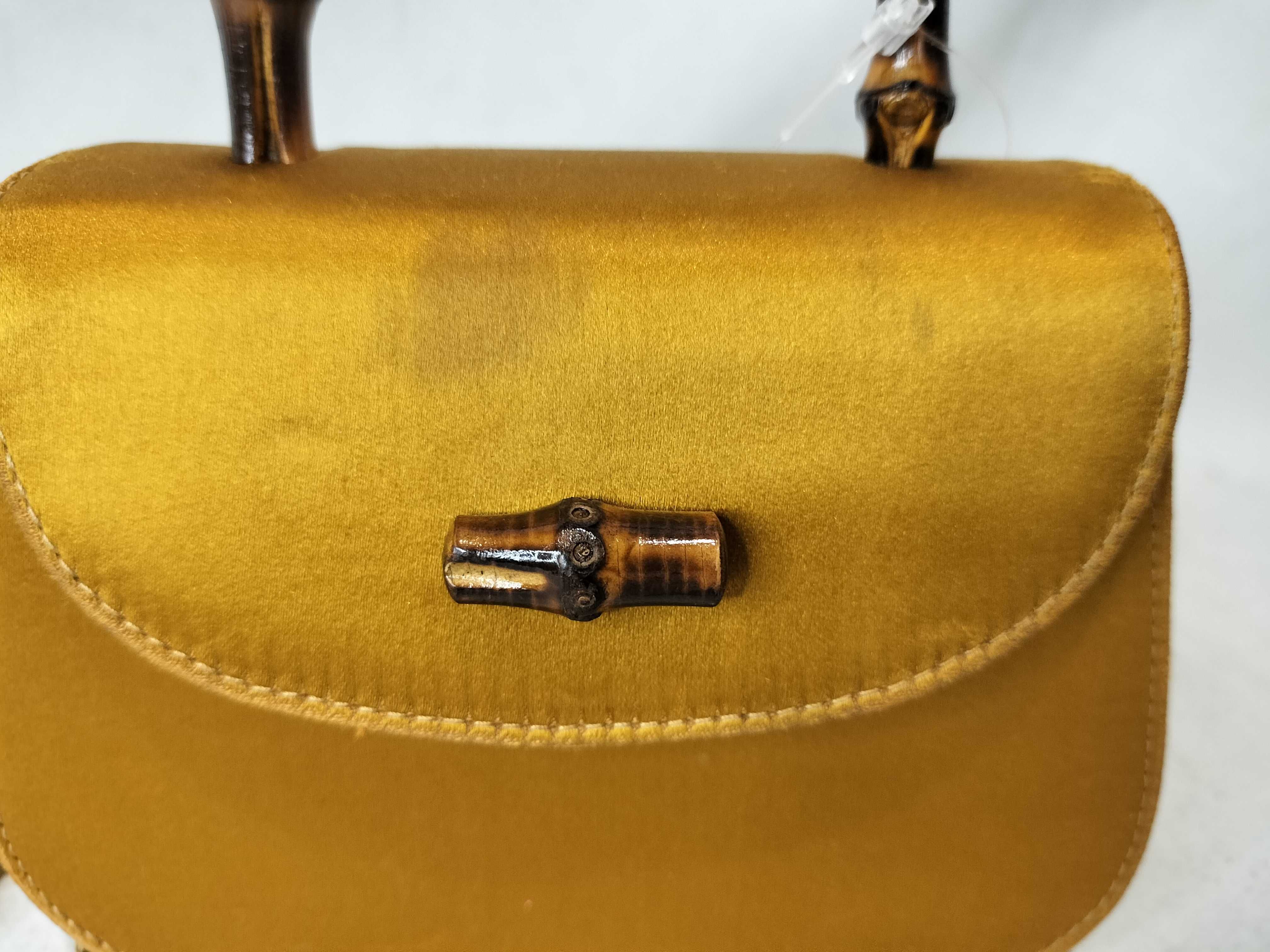 Bamboo Satin Mini Chain Shoulder Bag — view 2