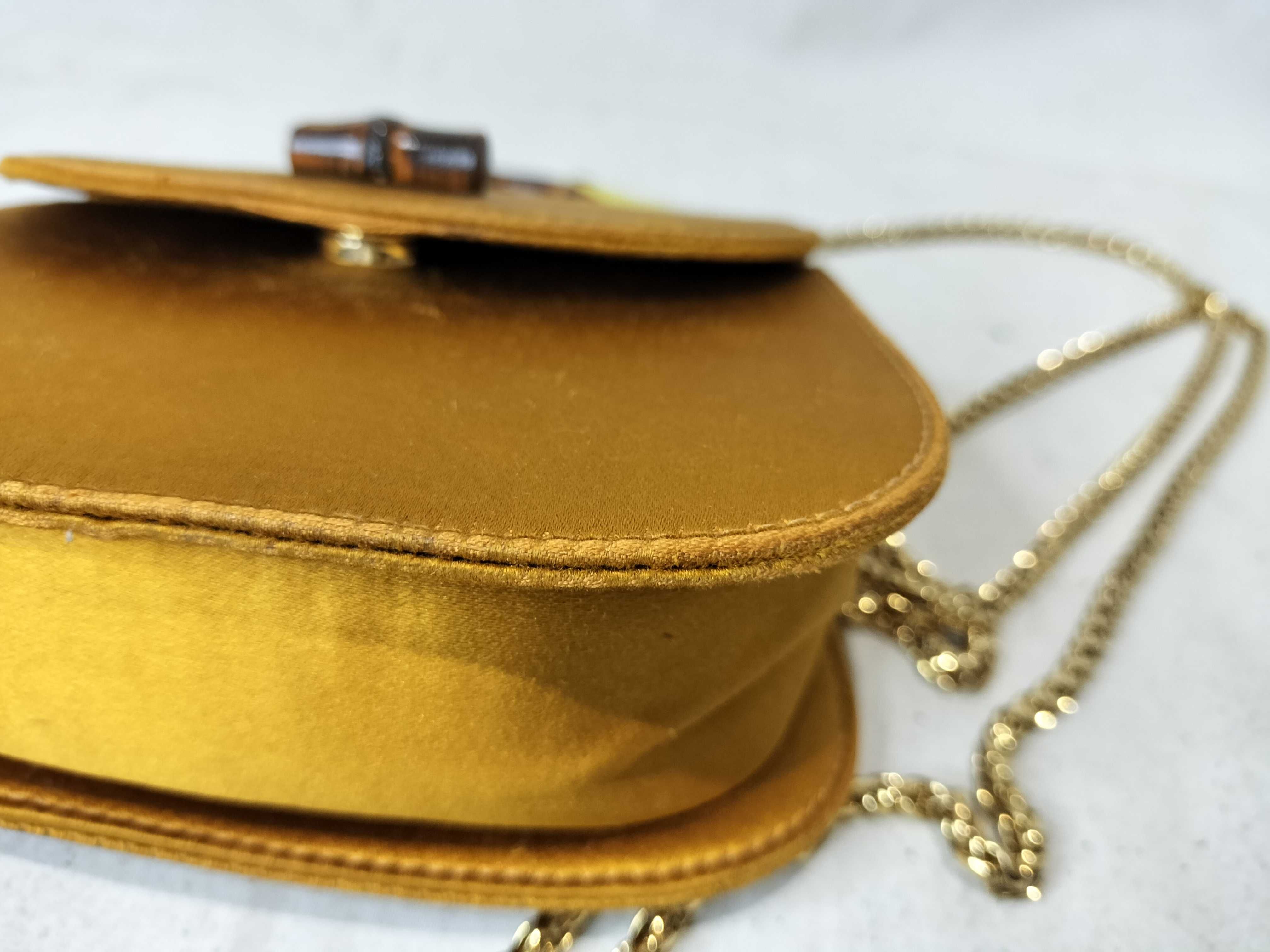 Bamboo Satin Mini Chain Shoulder Bag — view 7