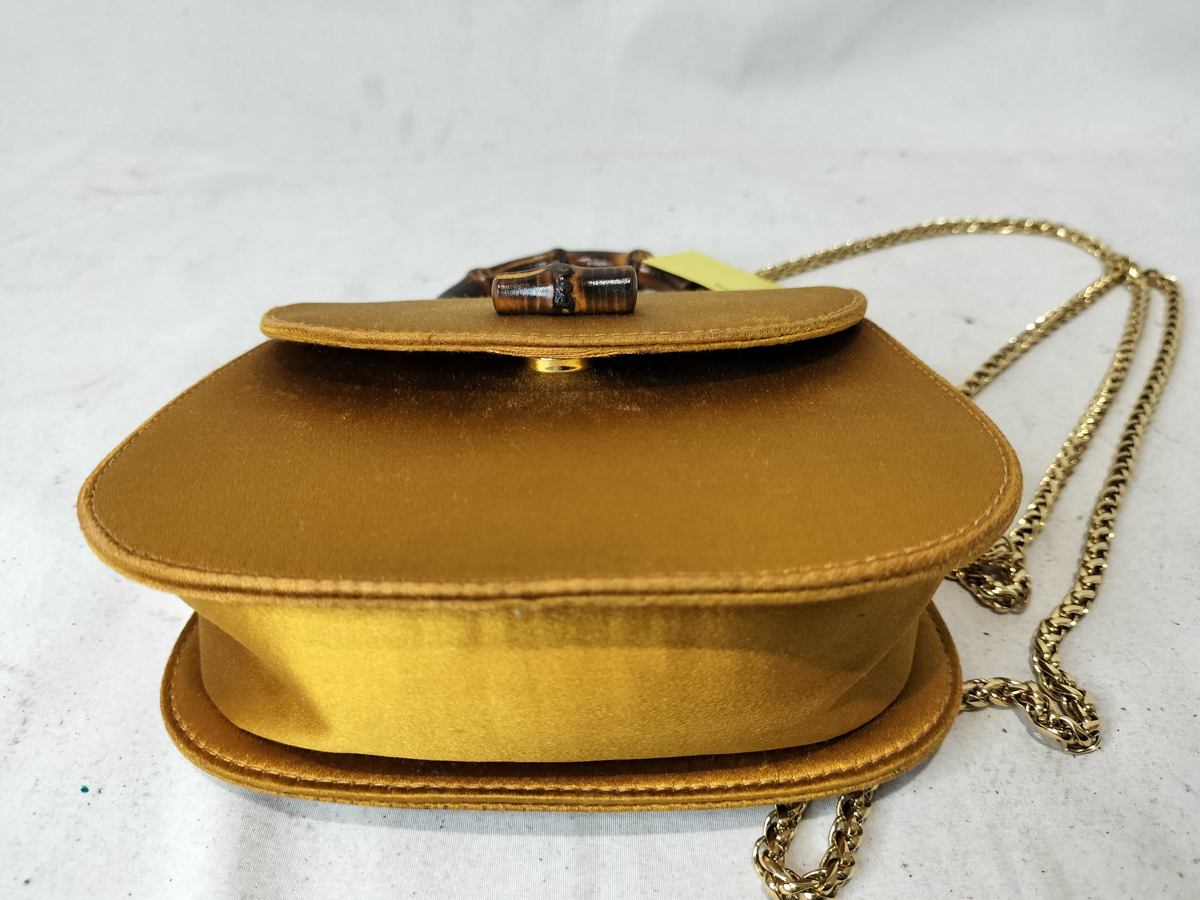 Bamboo Satin Mini Chain Shoulder Bag — view 8