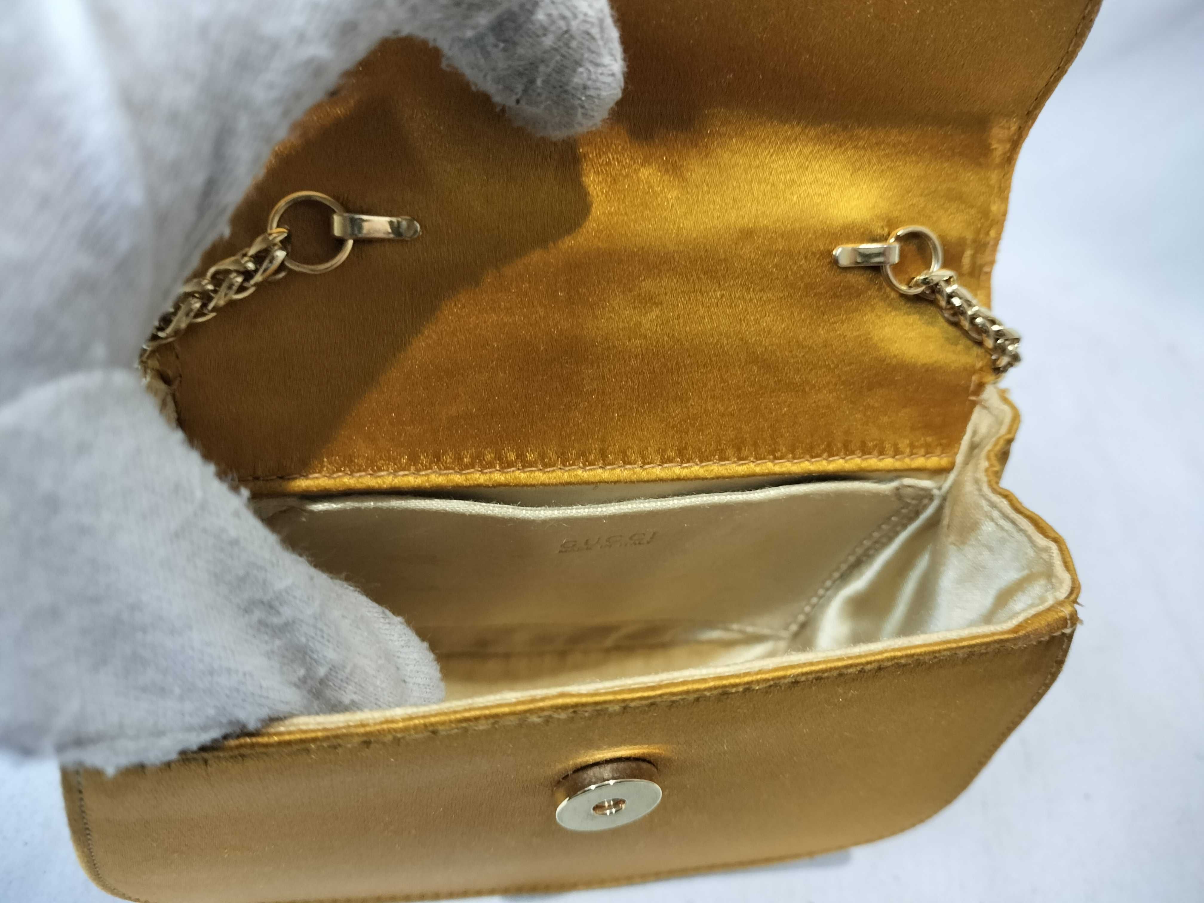 Bamboo Satin Mini Chain Shoulder Bag — view 10