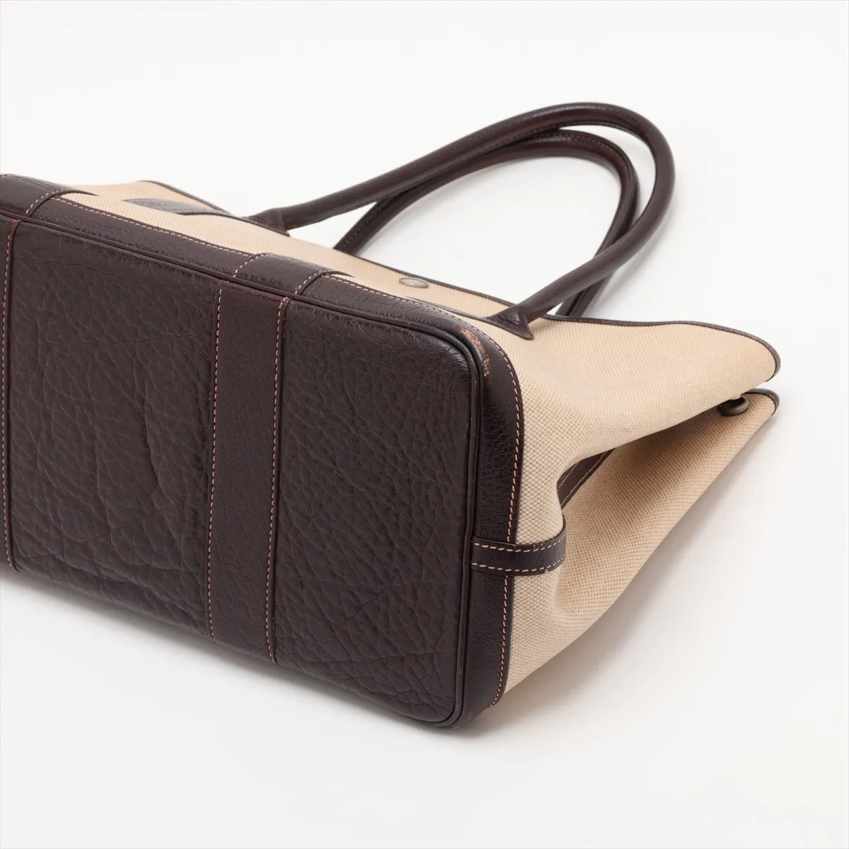 Garden Party 36 PM Toile H x Buffle Beige x Brown Silver Hardware, Engraving Indistinct — view 3