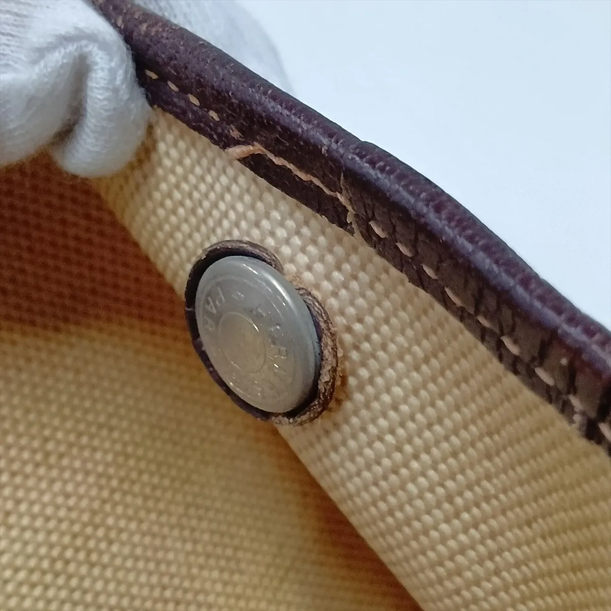 Garden Party 36 PM Toile H x Buffle Beige x Brown Silver Hardware, Engraving Indistinct — view 9