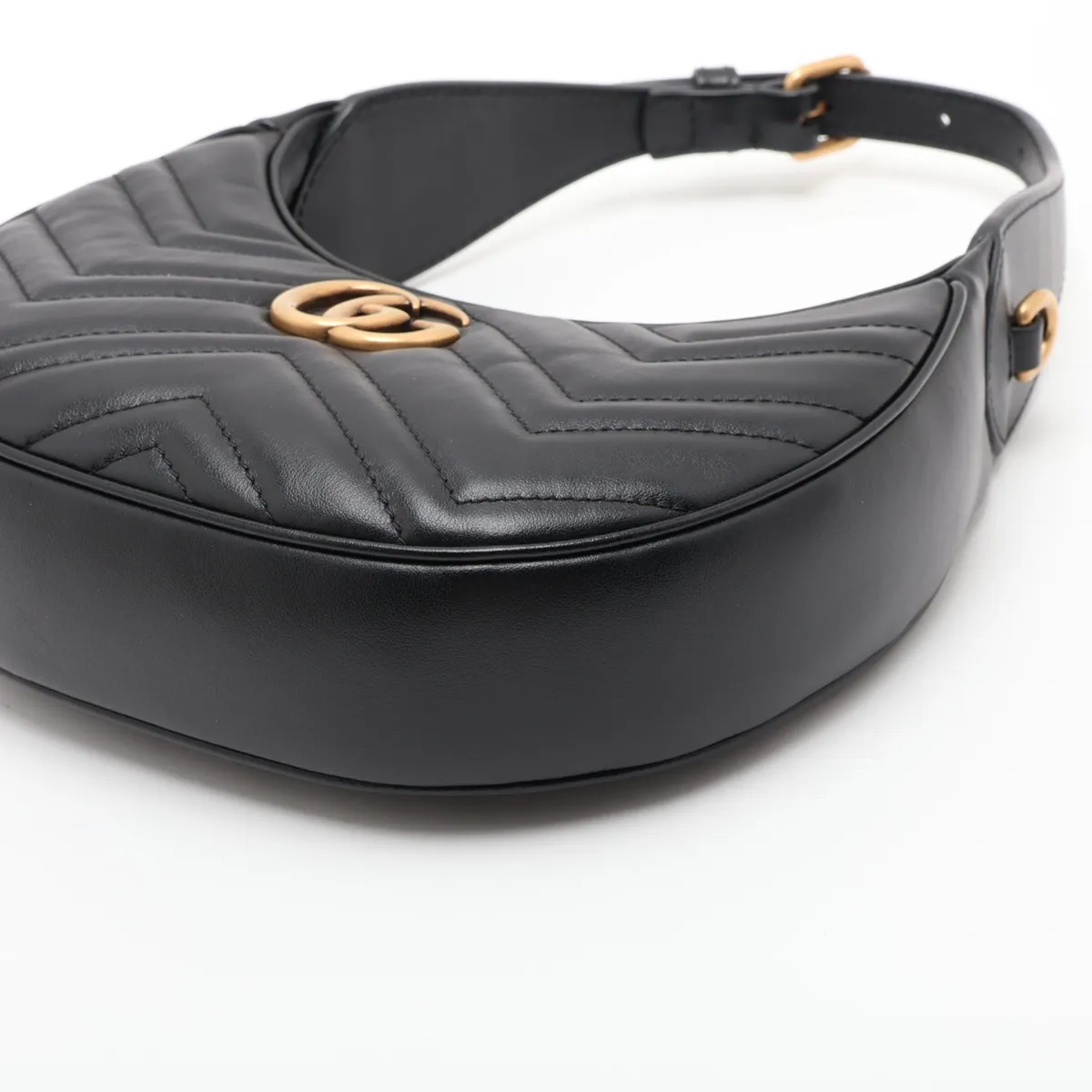 GG Marmont Leather 2-Way Handbag, Black, 699514 — view 3
