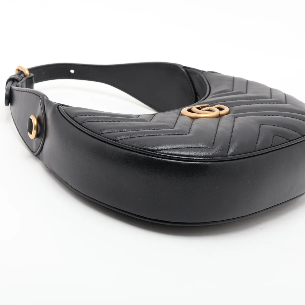 GG Marmont Leather 2-Way Handbag, Black, 699514 — view 4