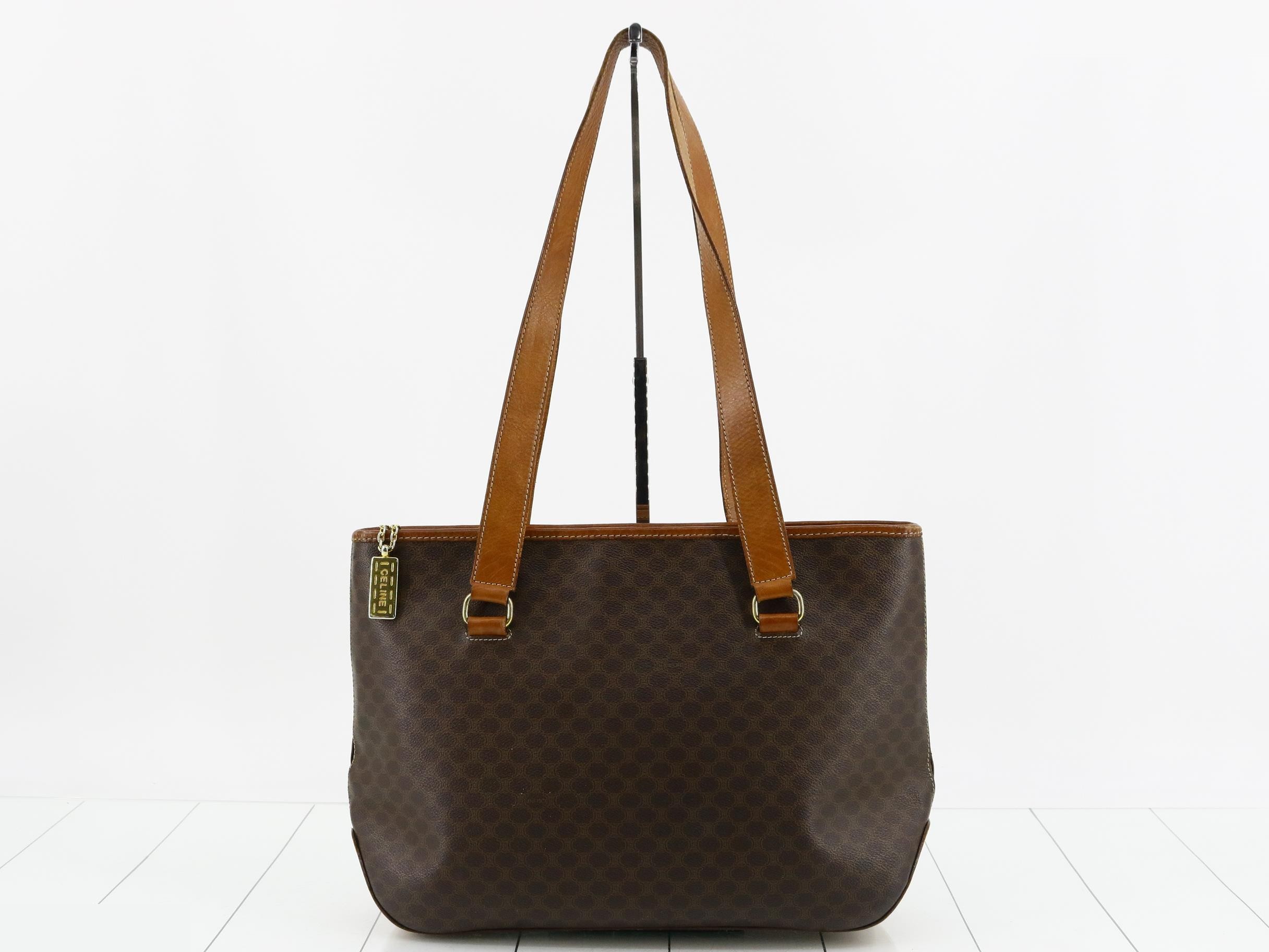 Macadam Charm Shopper Tote, Brown, 38 x 25 x 10 cm