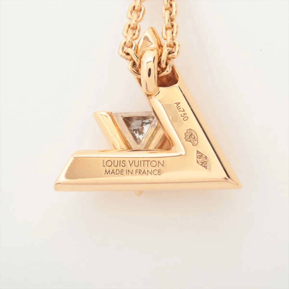 Pendant LV Vault One PM Diamond Necklace 750 (PG) 5.9g F41829 — view 4