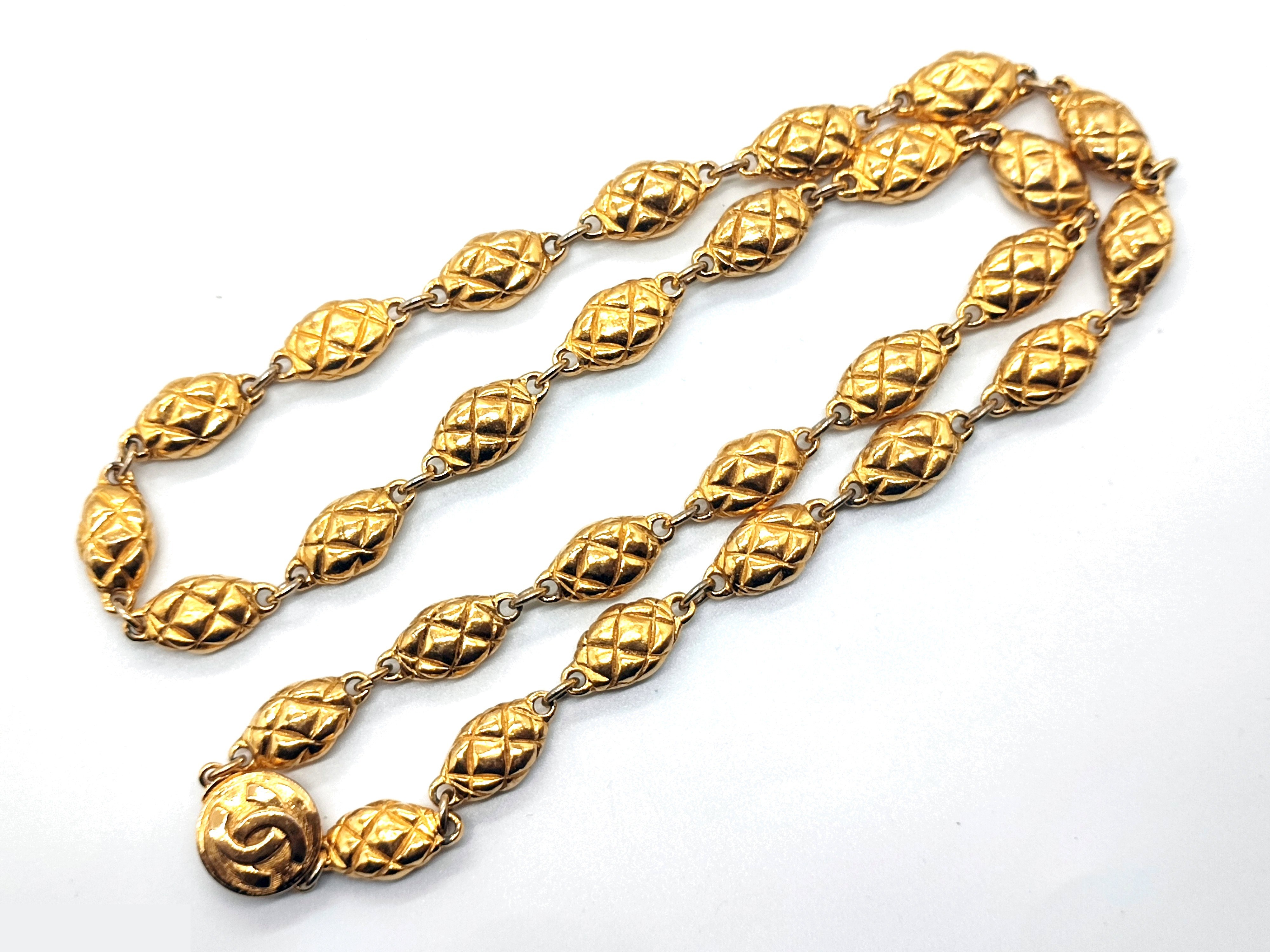 Coco Mark Matelassé Necklace, neck circumference approximately 66cm — view 2