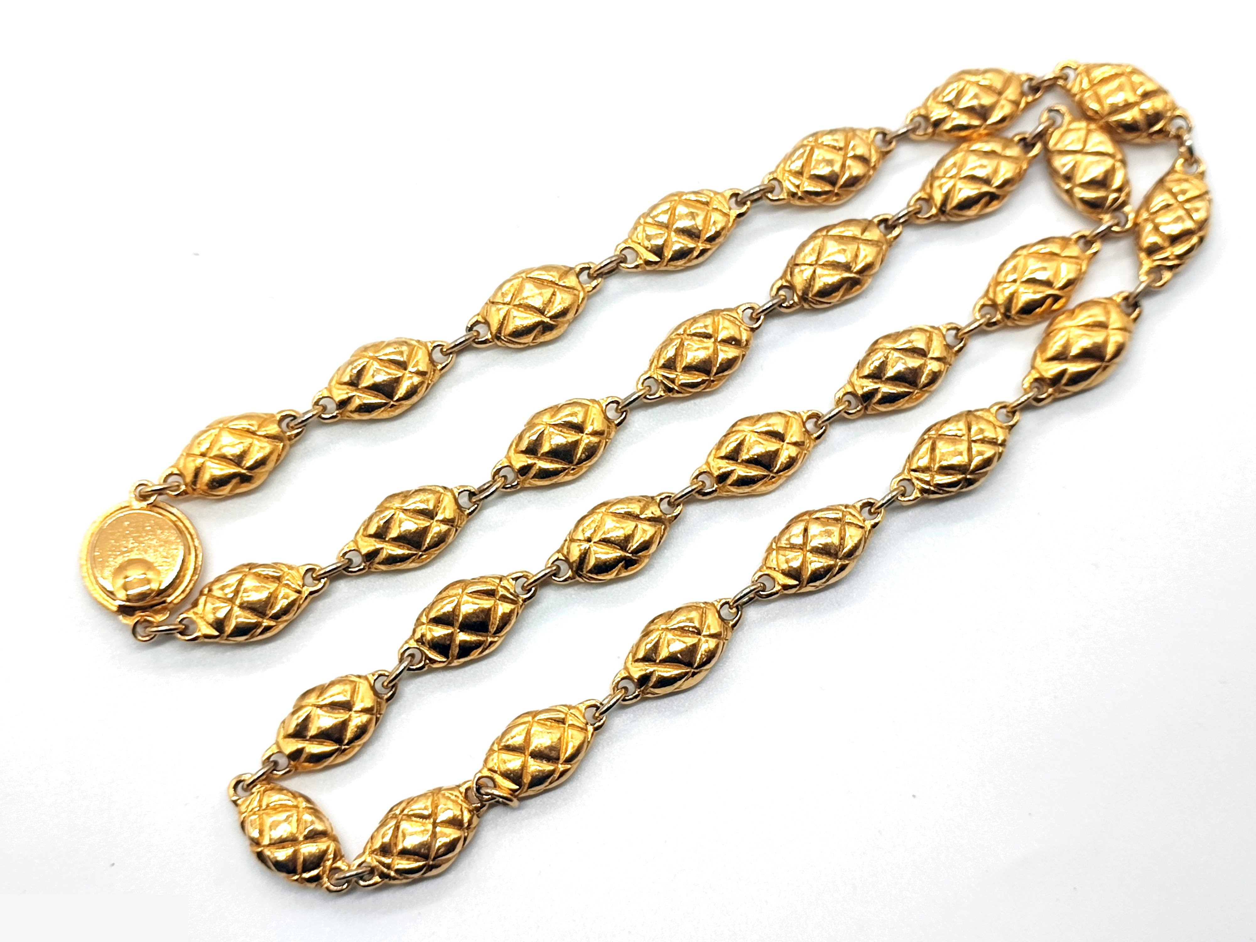 Coco Mark Matelassé Necklace, neck circumference approximately 66cm — view 3