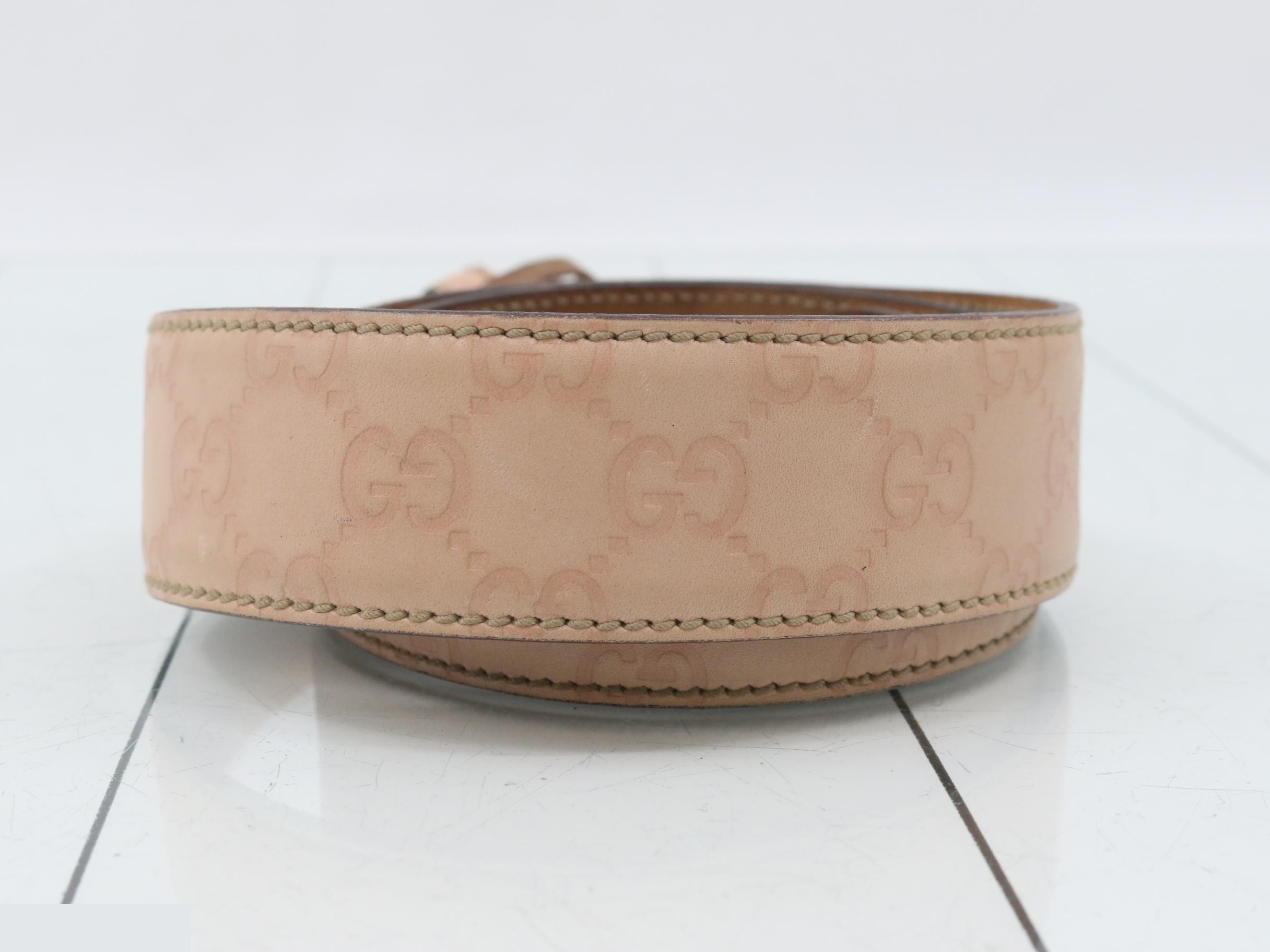 Guccissima Leather Interlocking G Buckle Belt — view 2