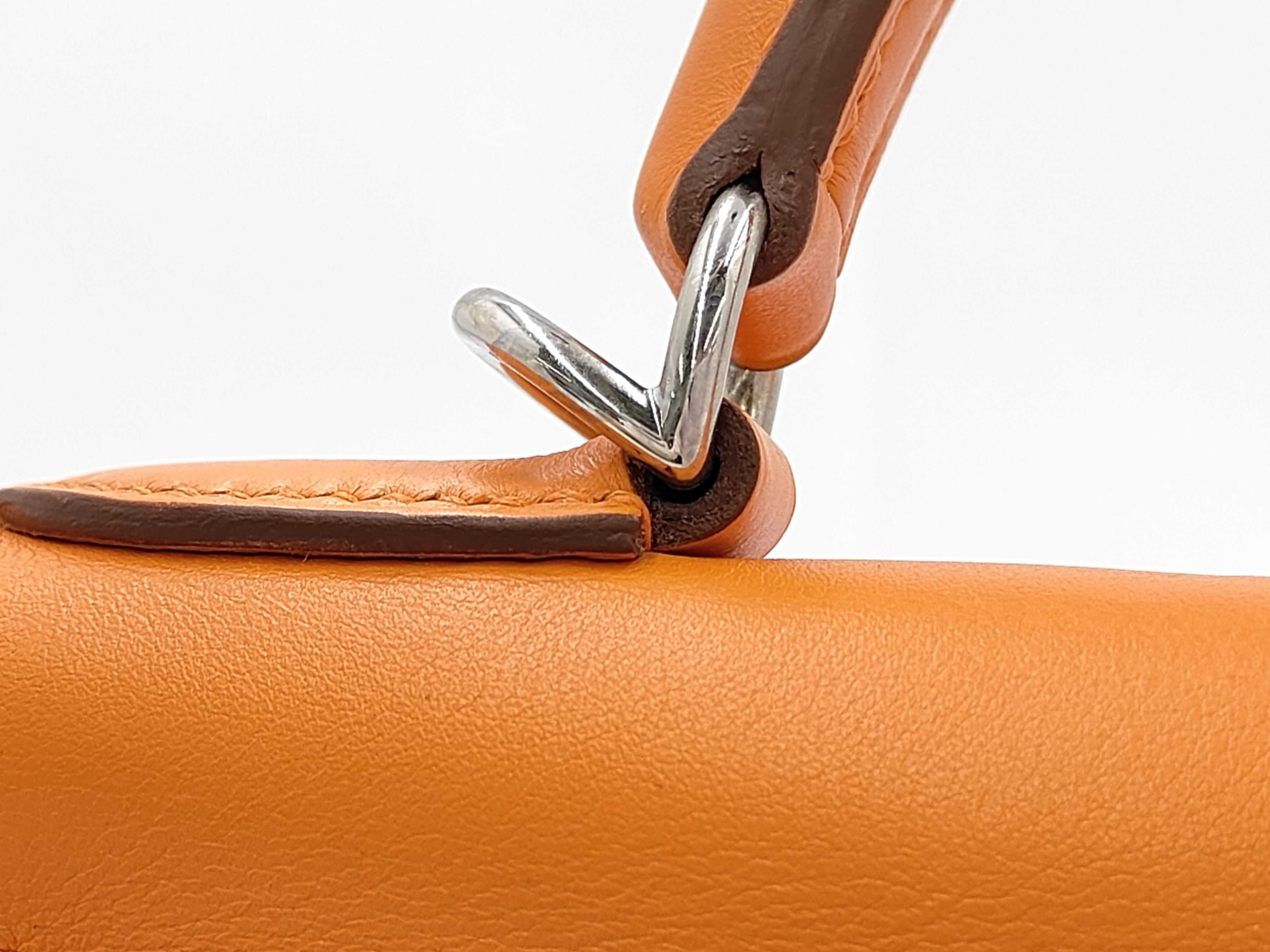 Kelly 28 K stamp Swift orange tote bag — view 5
