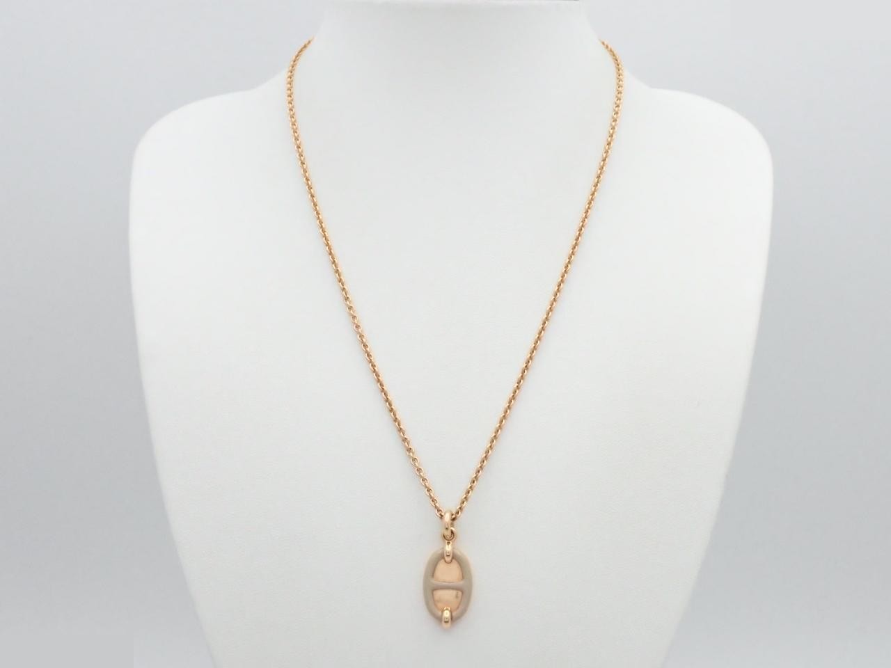 Gold Mini Maillon Necklace, Chain approx. 47cm — view 3