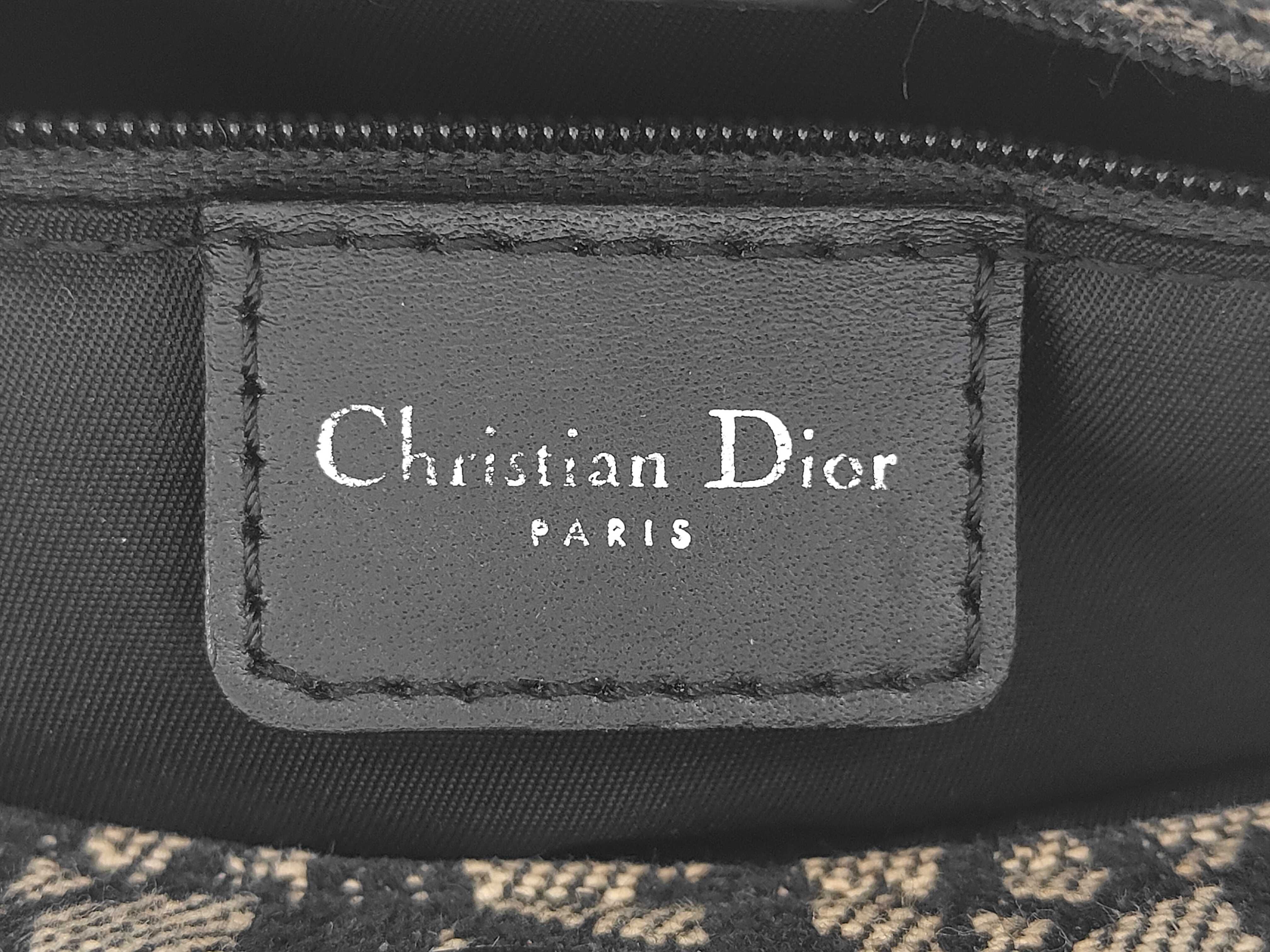 Trotter Dior Tote Bag Trotter Canvas Leather Navy Tote Bag — view 11