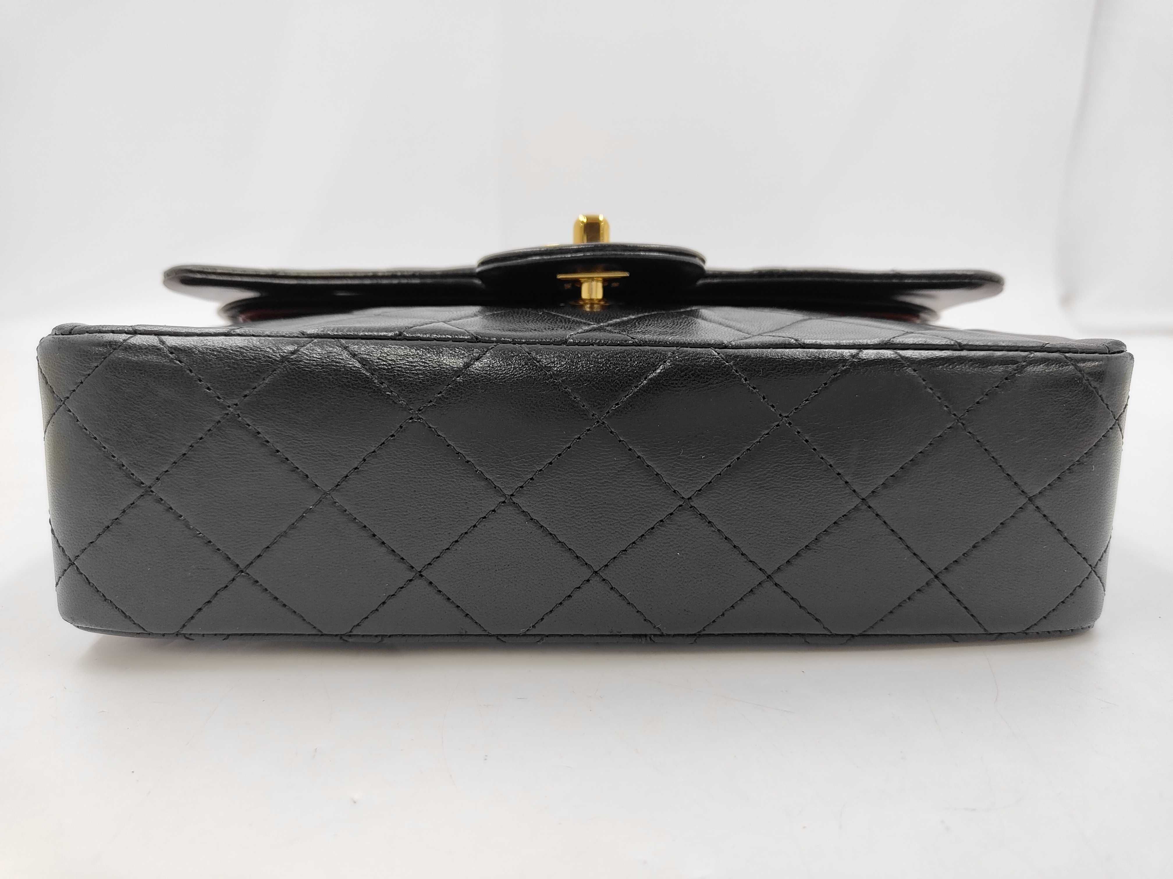 Lambskin Matelassé Turnlock Double Flap Double Chain Shoulder Bag — view 6