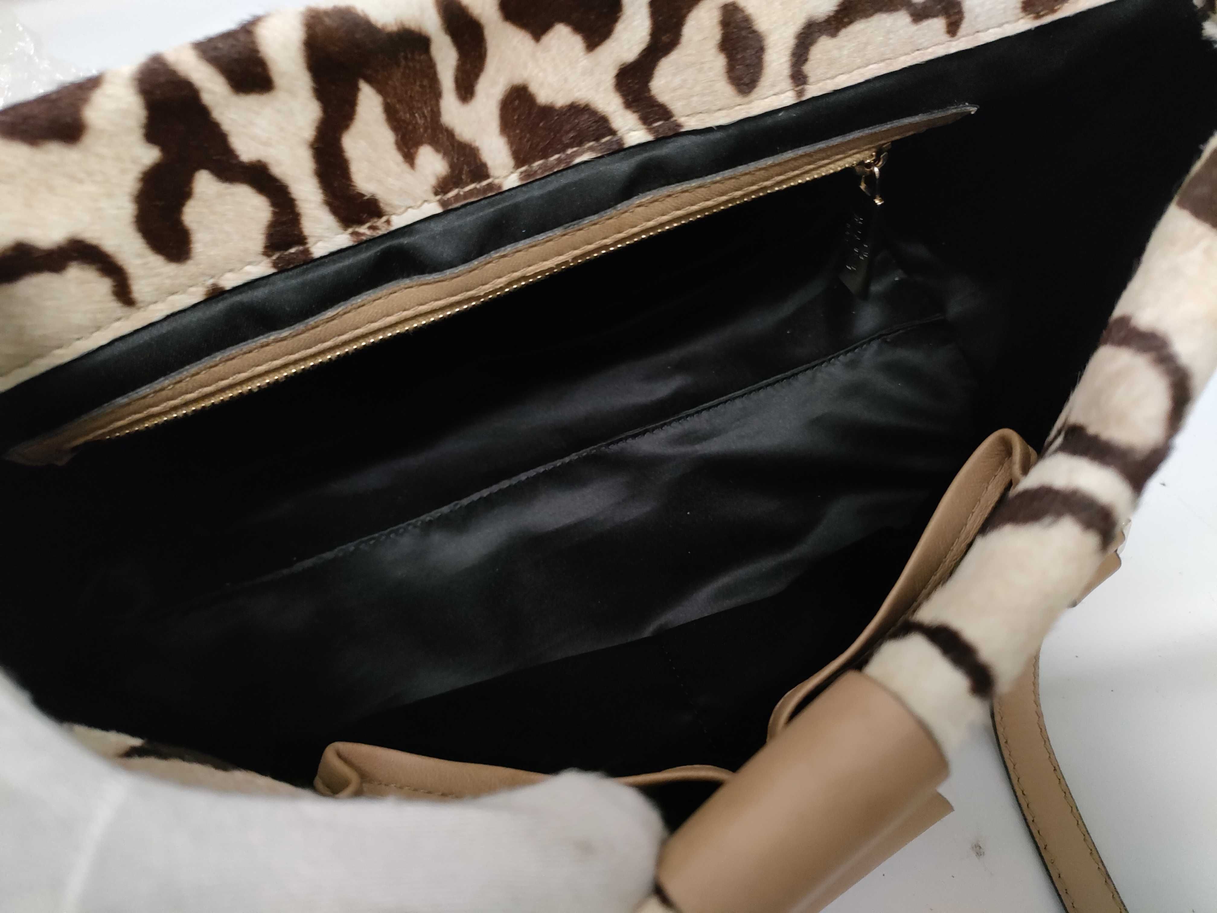 Calfskin Leopard Big Ribbon Handbag — view 11