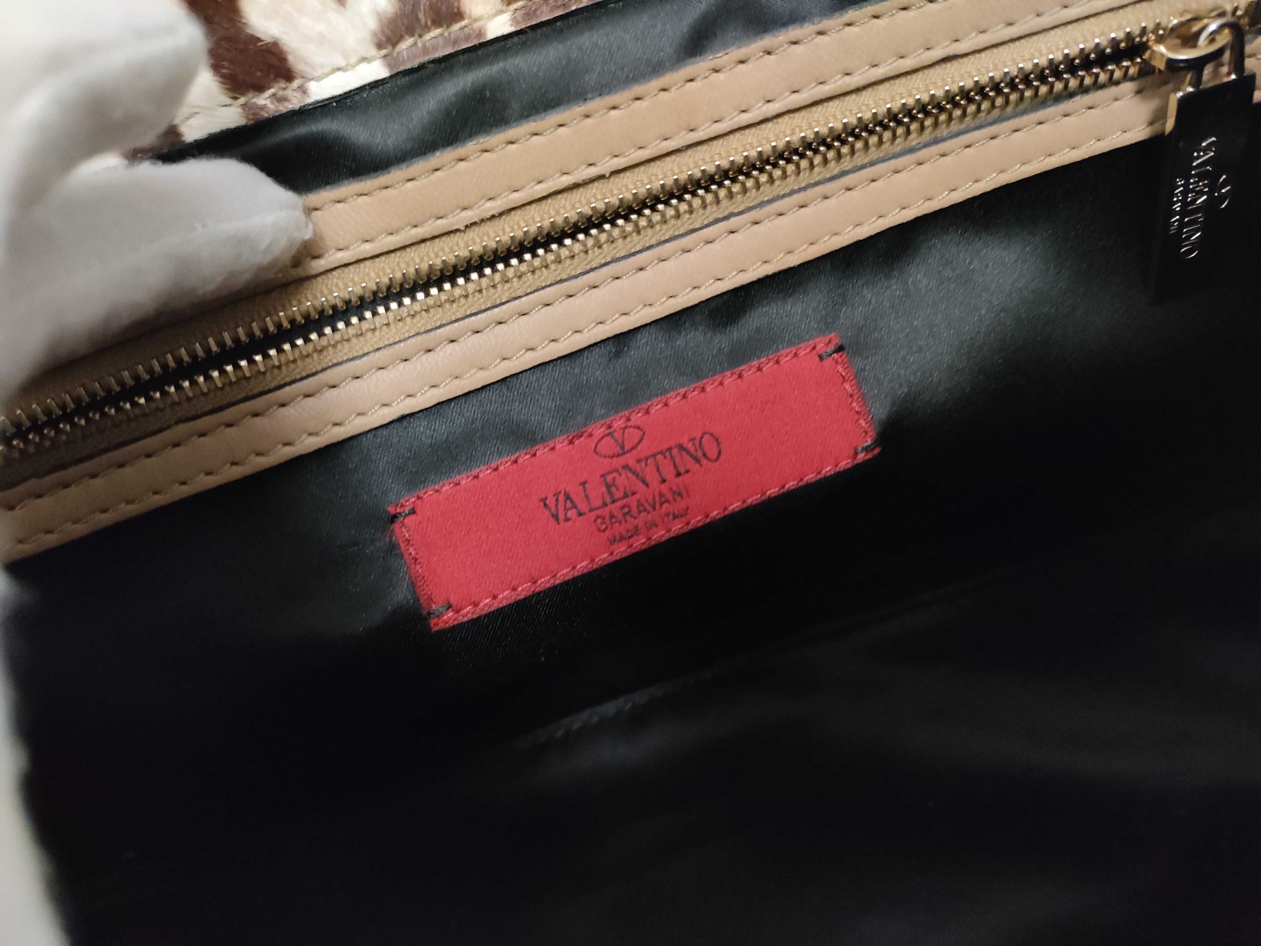 Calfskin Leopard Big Ribbon Handbag — view 12