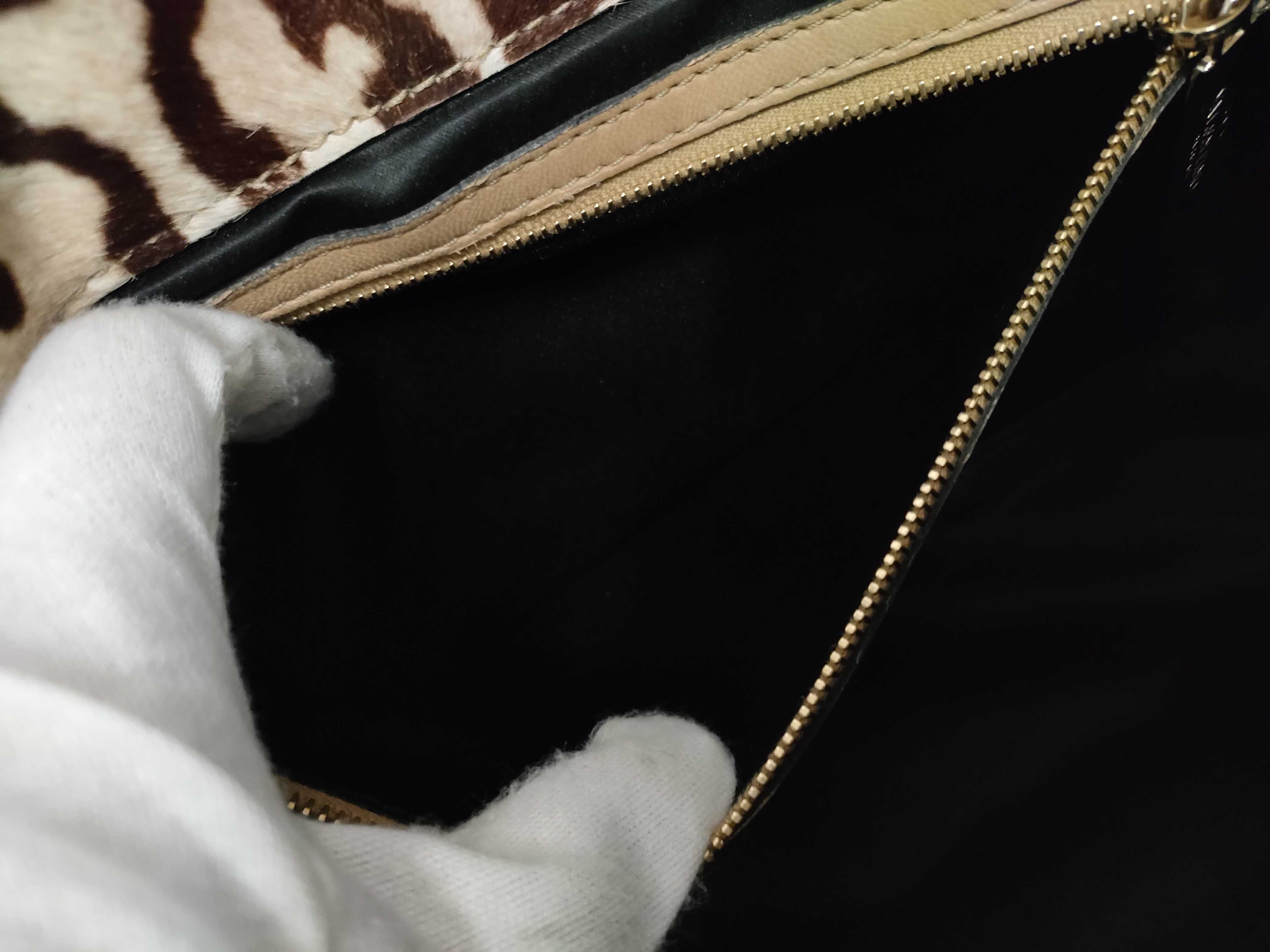 Calfskin Leopard Big Ribbon Handbag — view 13