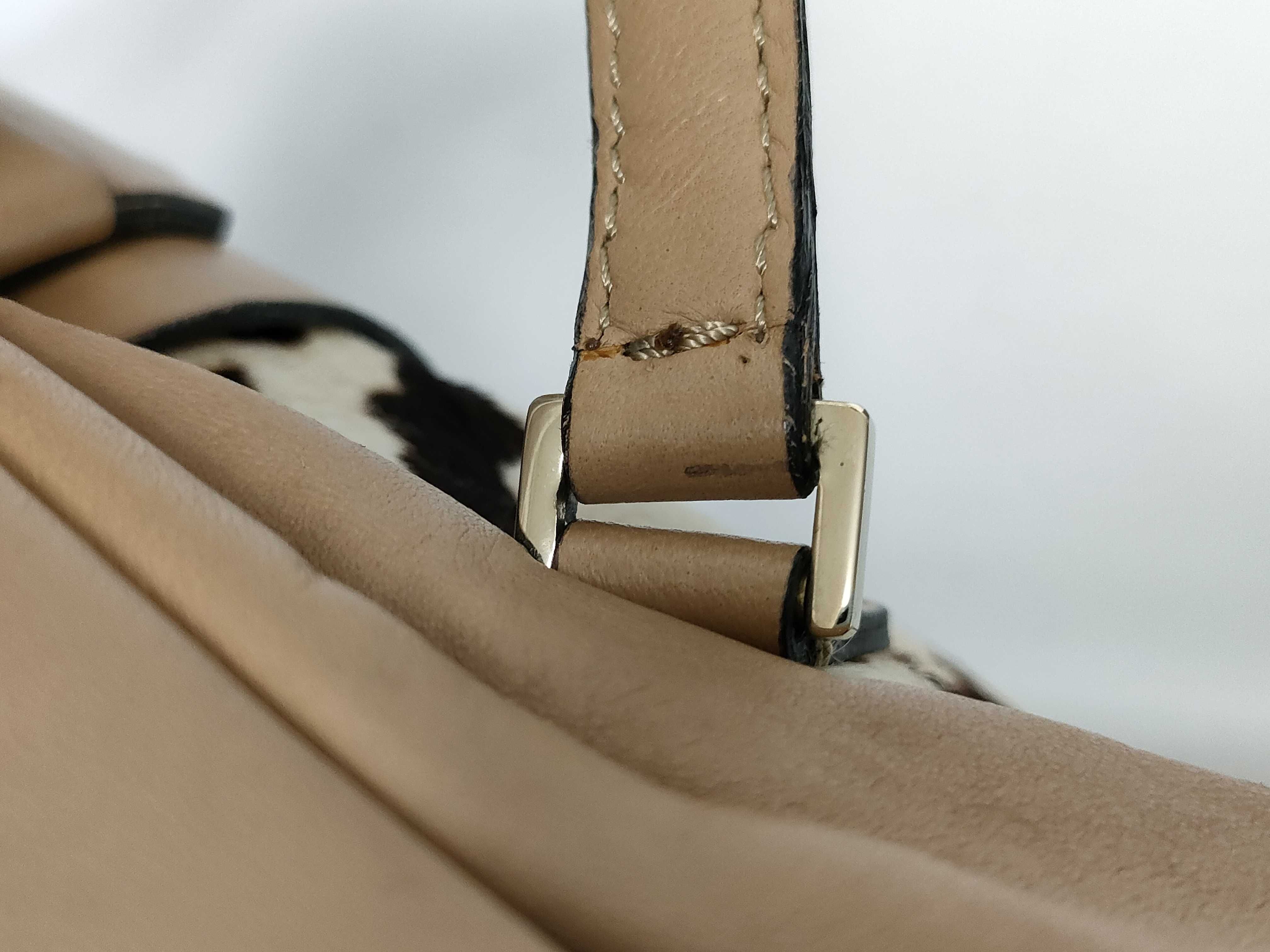 Calfskin Leopard Big Ribbon Handbag — view 5