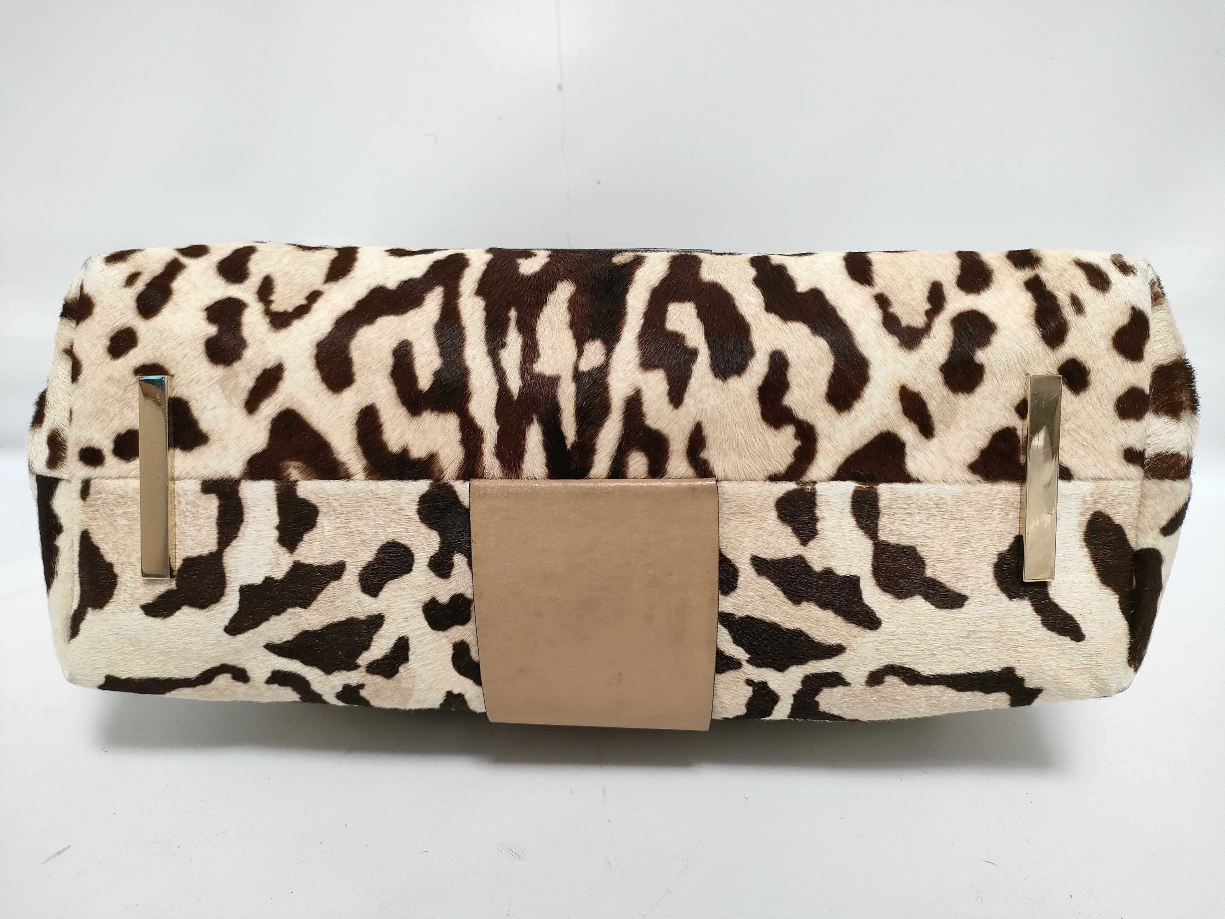 Calfskin Leopard Big Ribbon Handbag — view 6
