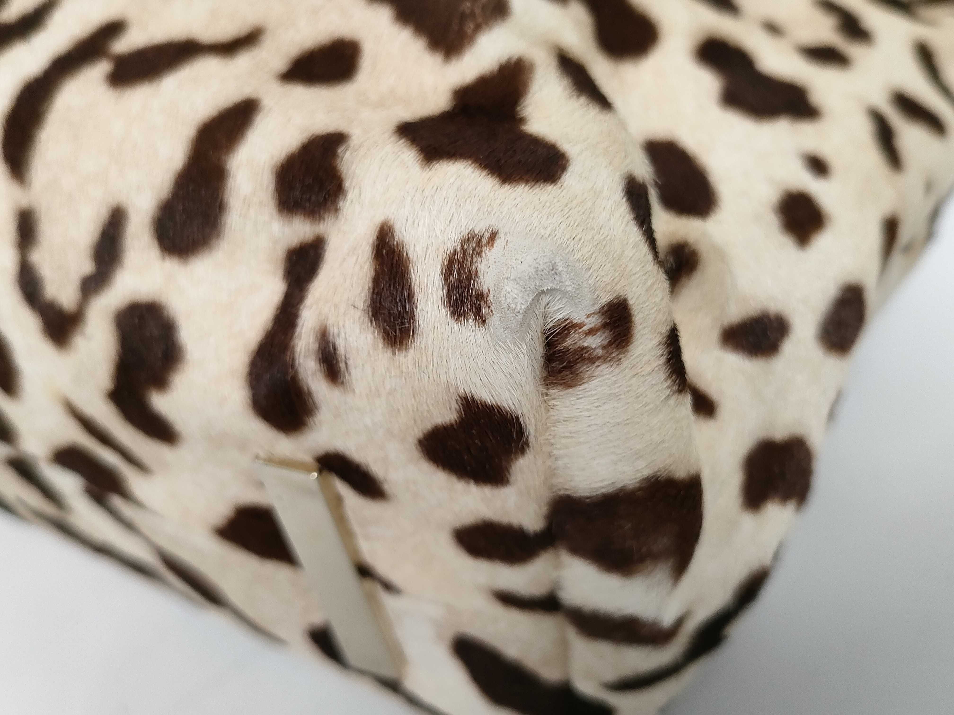Calfskin Leopard Big Ribbon Handbag — view 7