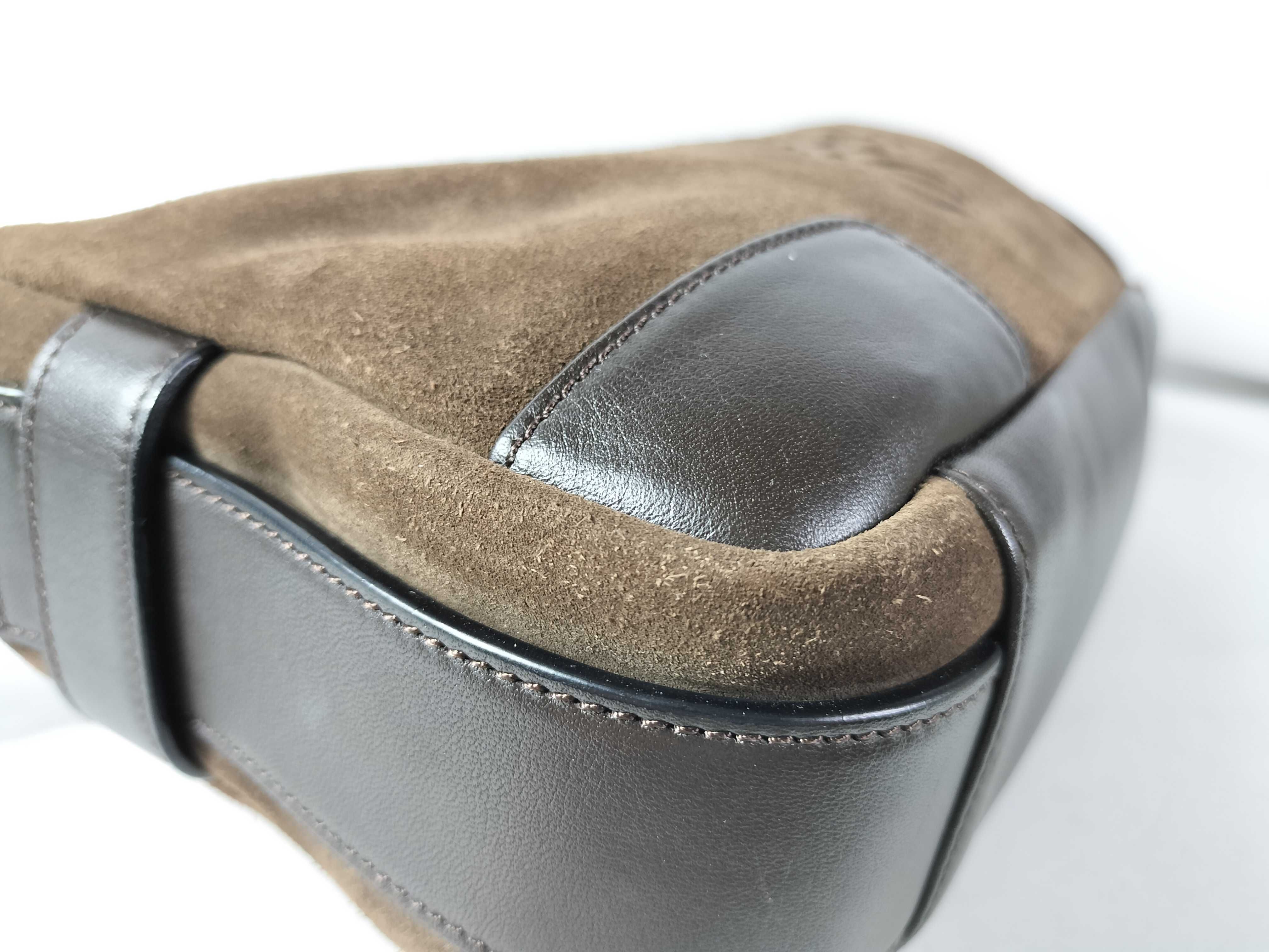 Suede Anagram One-Shoulder Bag, Brown Shoulder Bag — view 6