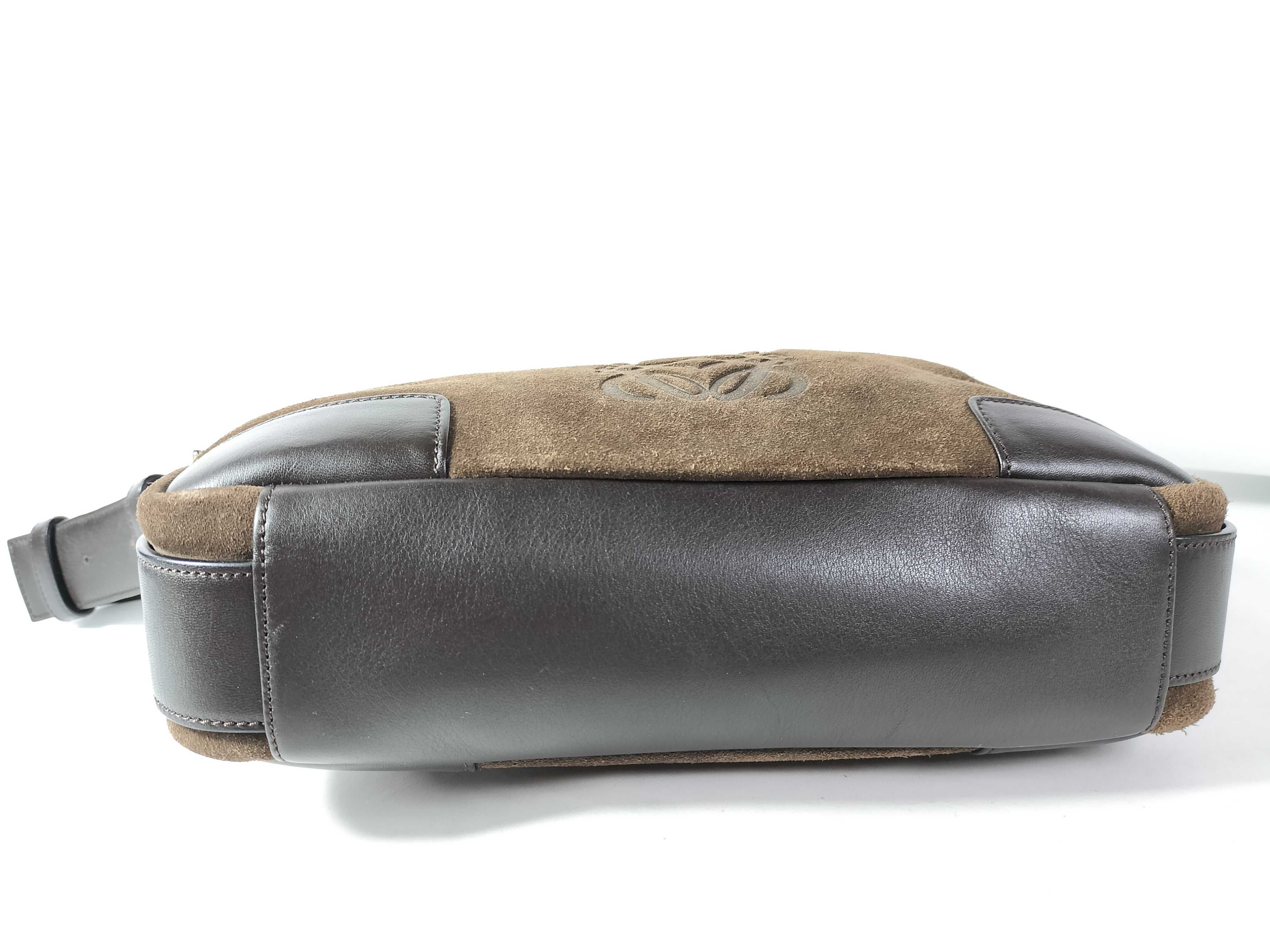 Suede Anagram One-Shoulder Bag, Brown Shoulder Bag — view 7