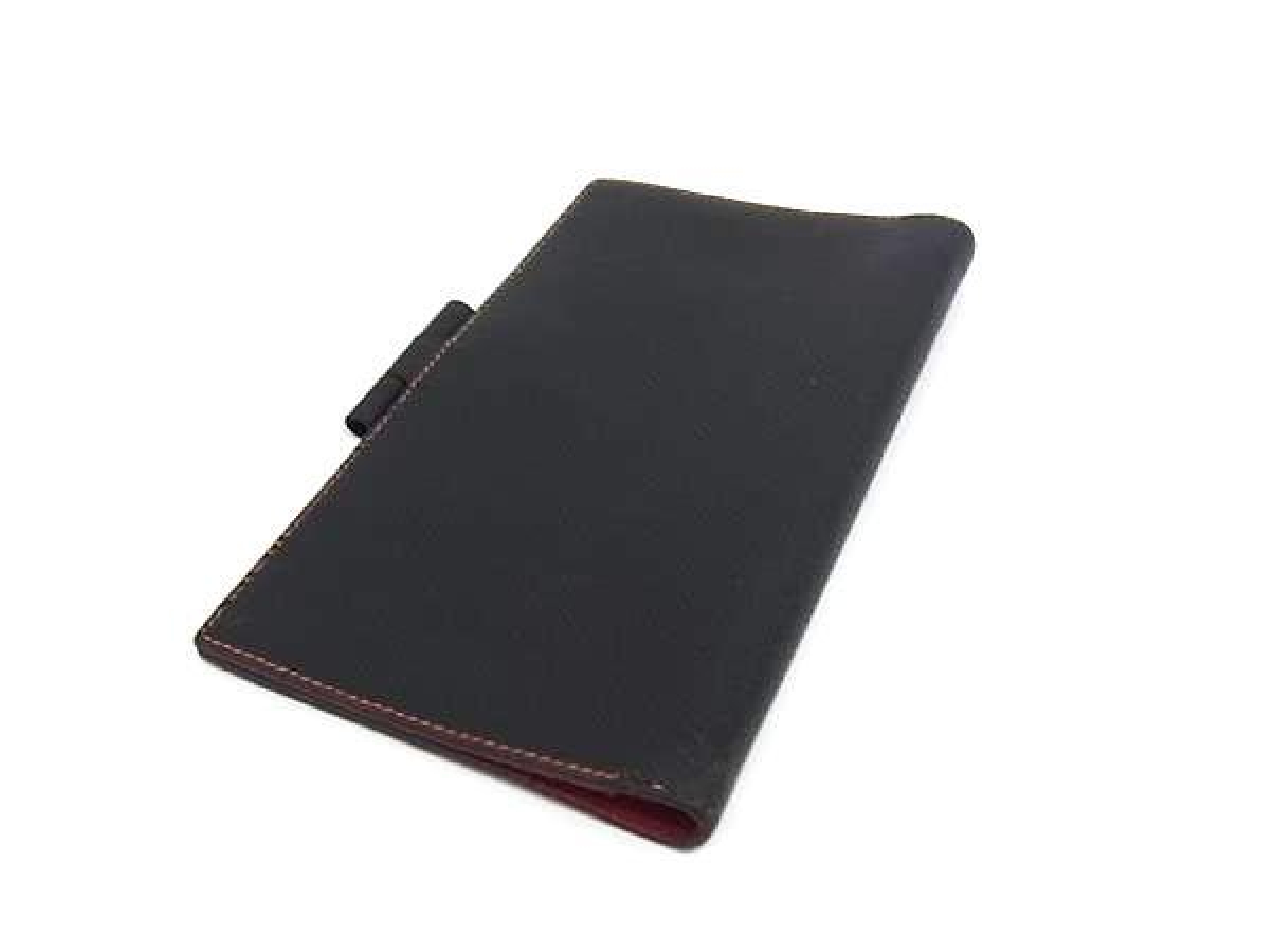 Agenda Vision Couchevel Silver Hardware Notebook Cover Schedule Book B Engraved Black BR3582 Notebook Cover — view 2