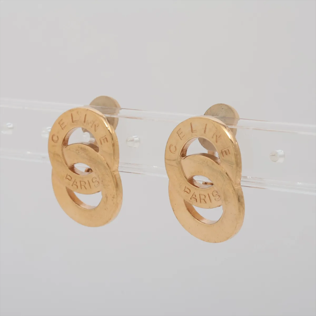 earrings (for both ears), GP gold. — view 3
