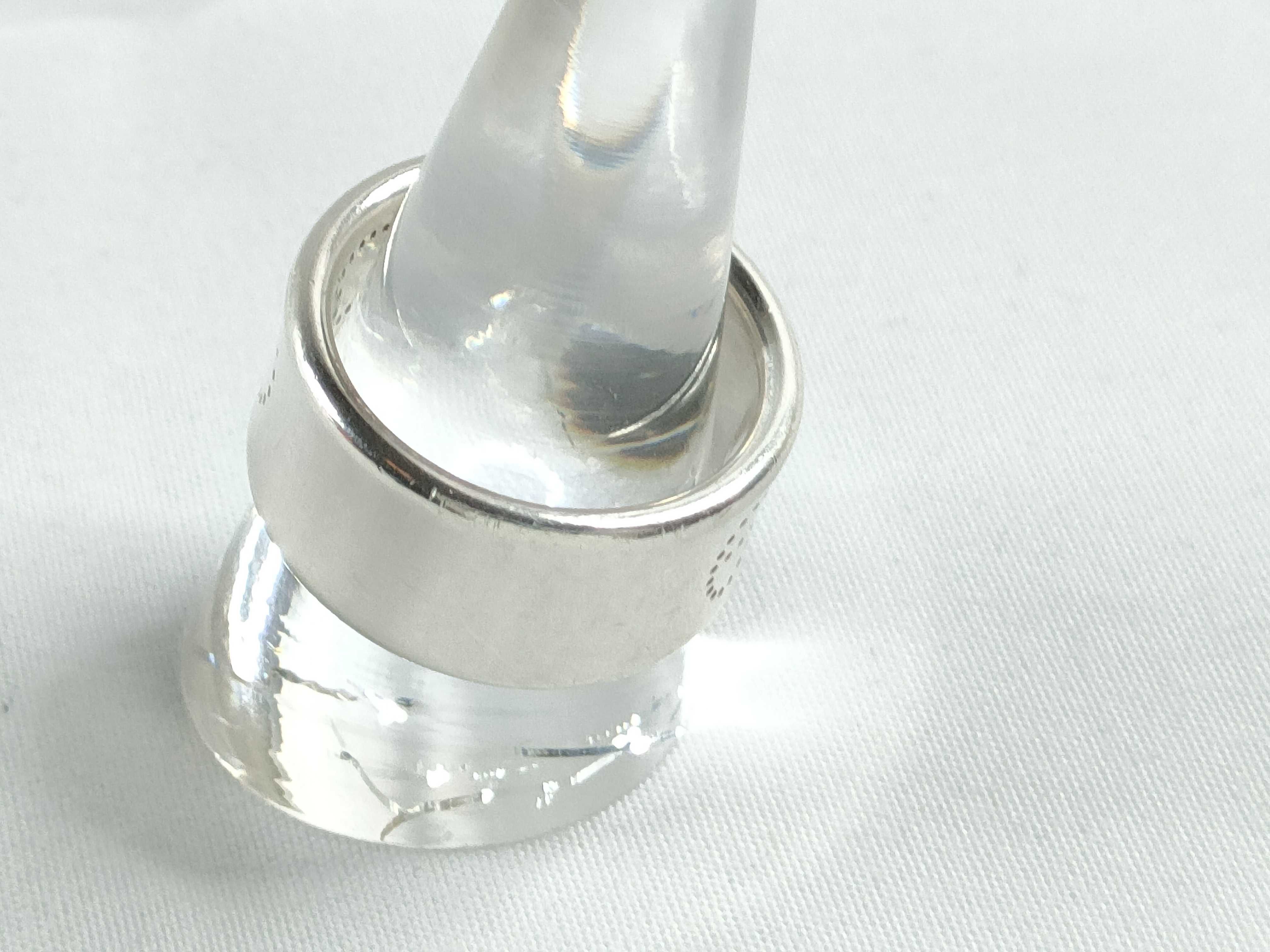 Hermès H-shaped punched ring, sterling silver 925 ring — view 2