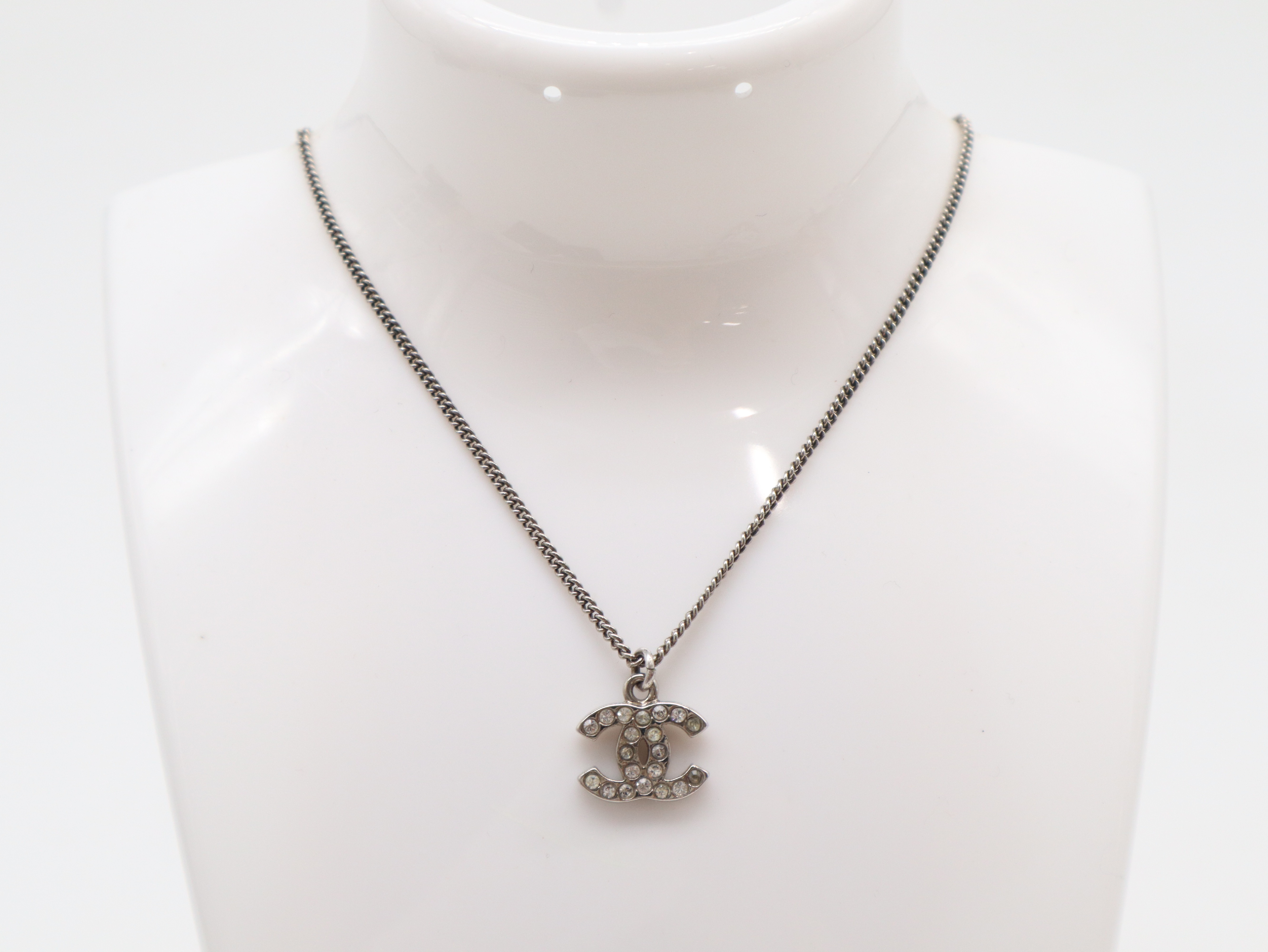 10V Rhinestone Coco Mark Necklace — view 3