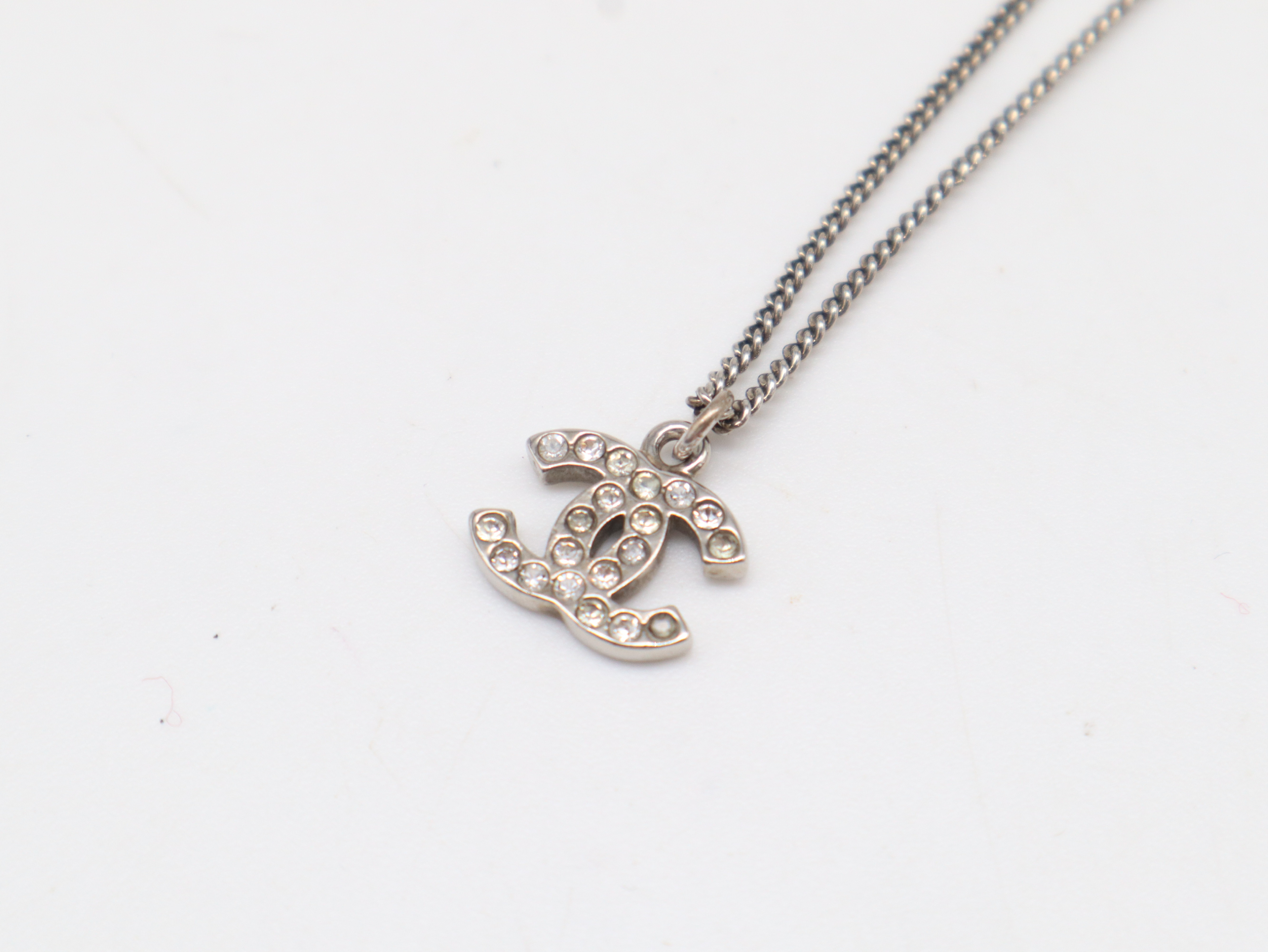 10V Rhinestone Coco Mark Necklace — view 5