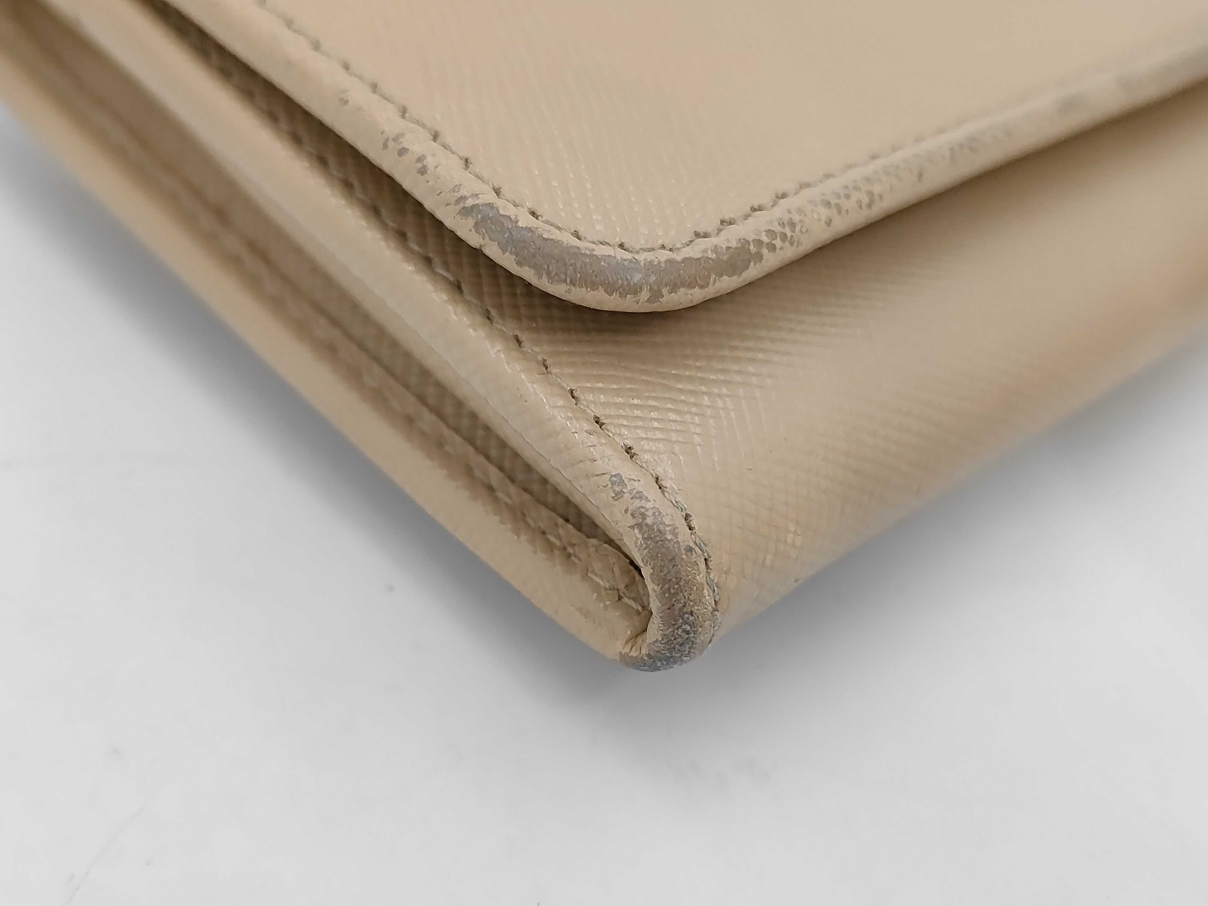 long wallet Saffiano beige wallet — view 3