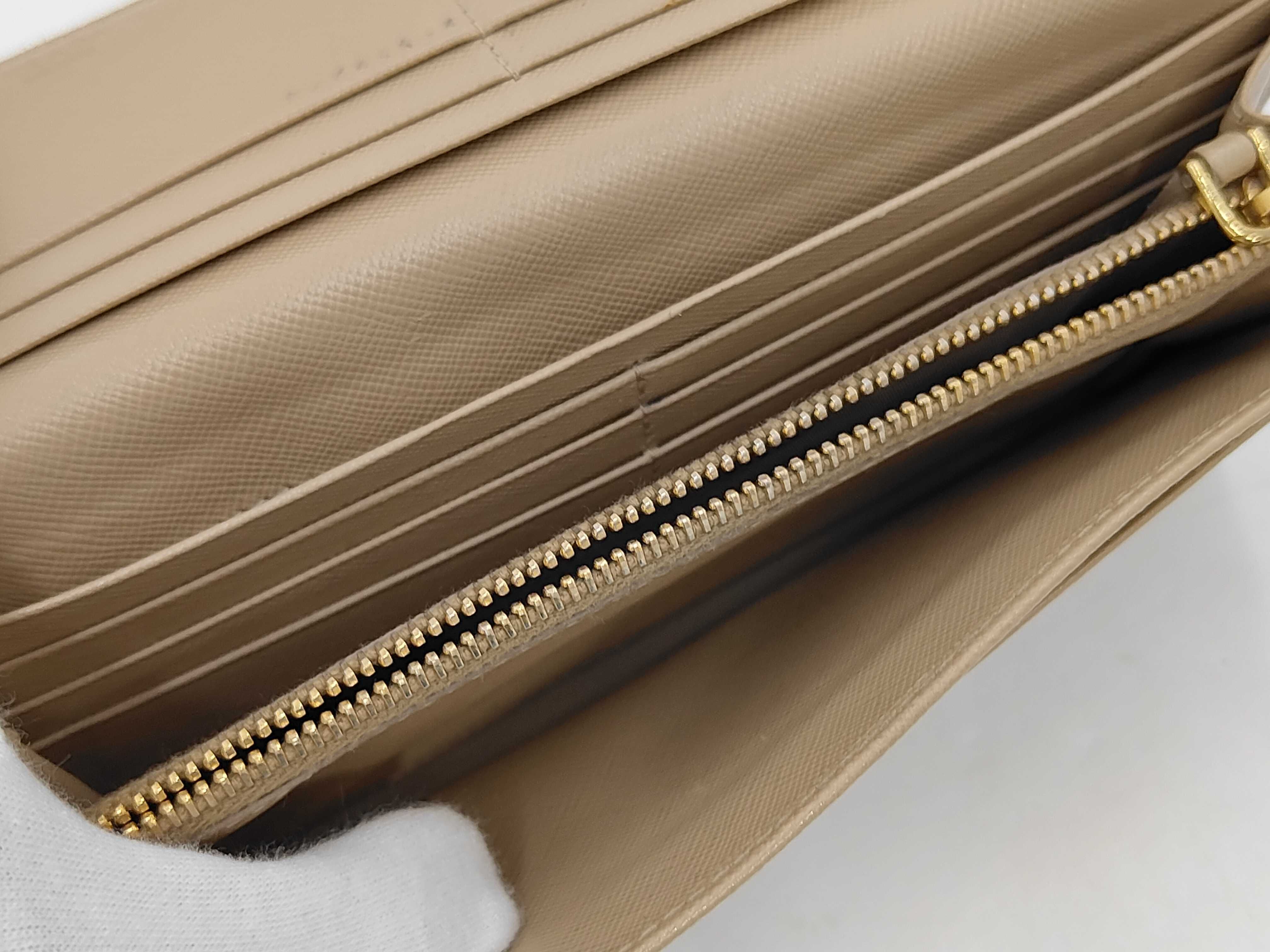 long wallet Saffiano beige wallet — view 4